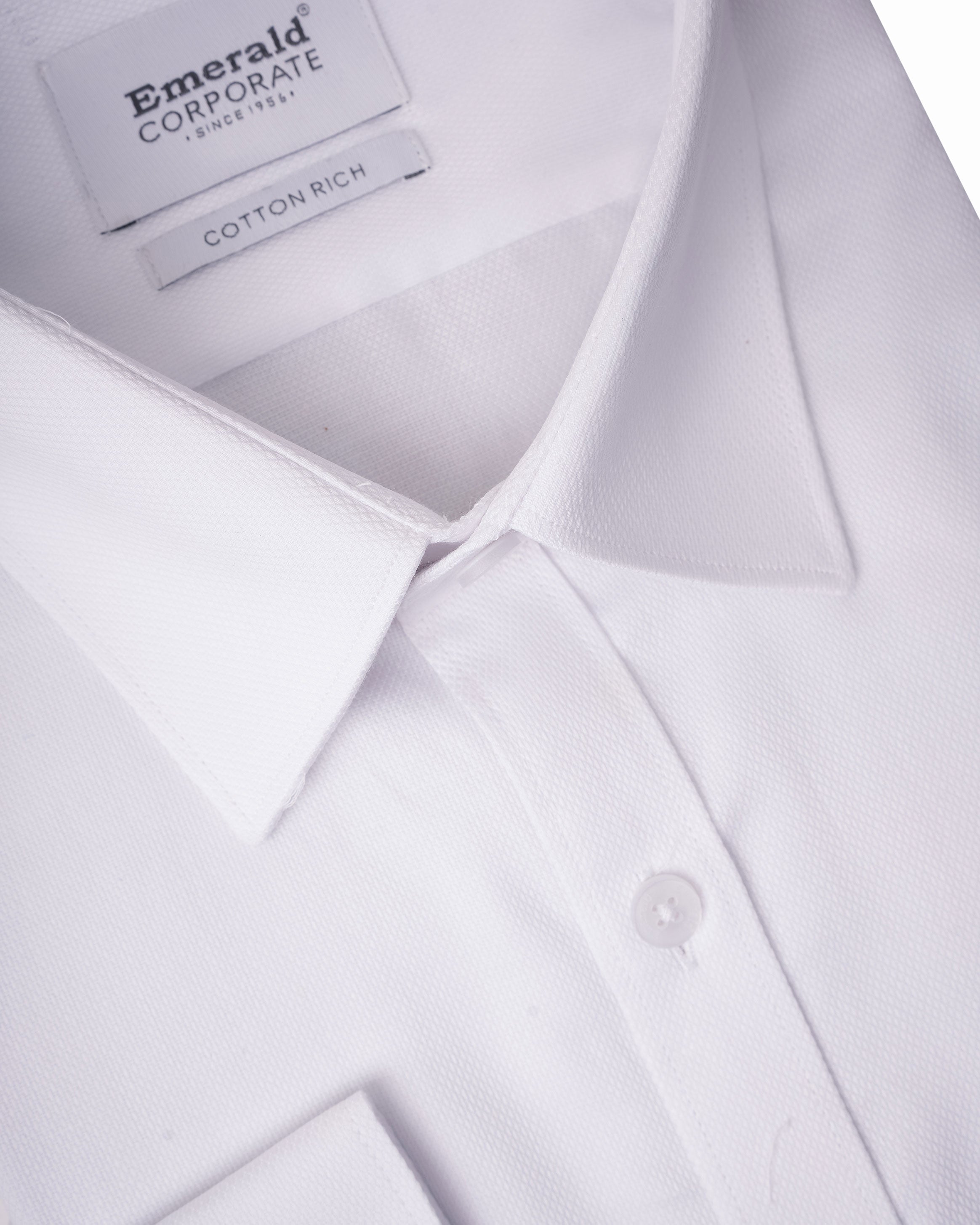 Emerald Corporate Dobby Slim Fit - Cloud Dancer