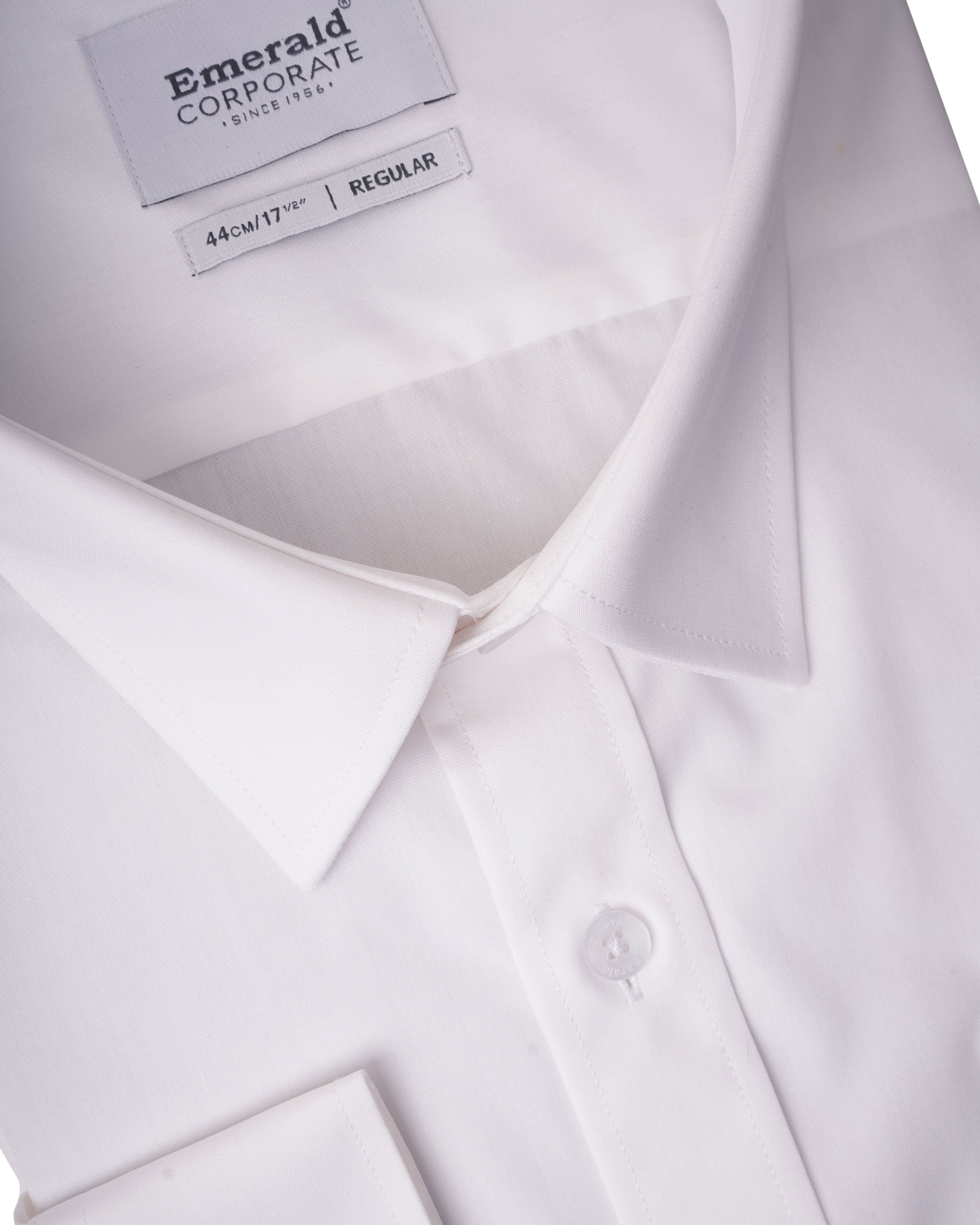 Emerald Corporate Active Kleen Plain Regular Fit - White
