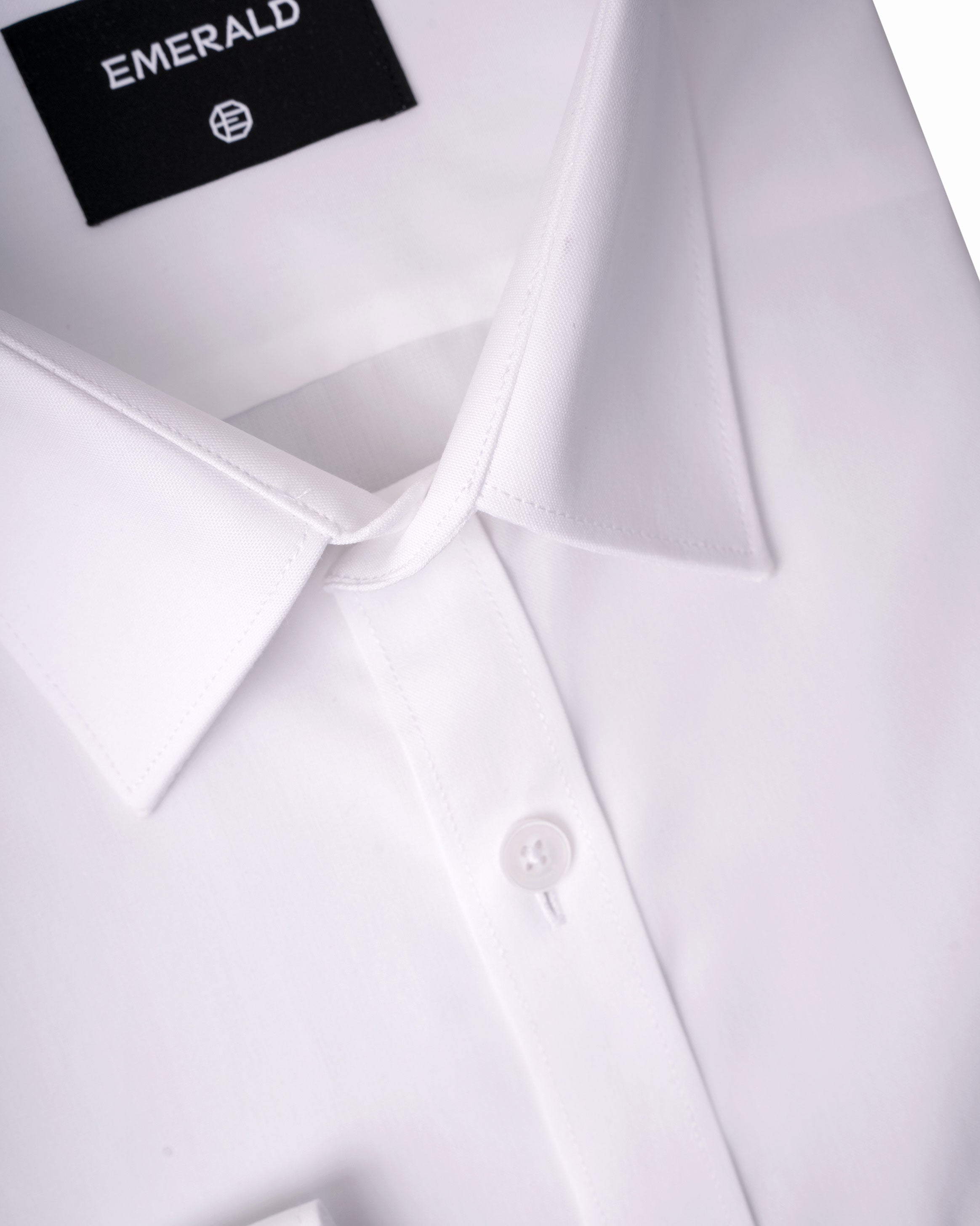 Emerald Corporate Pin Point Oxford Slim Fit - White