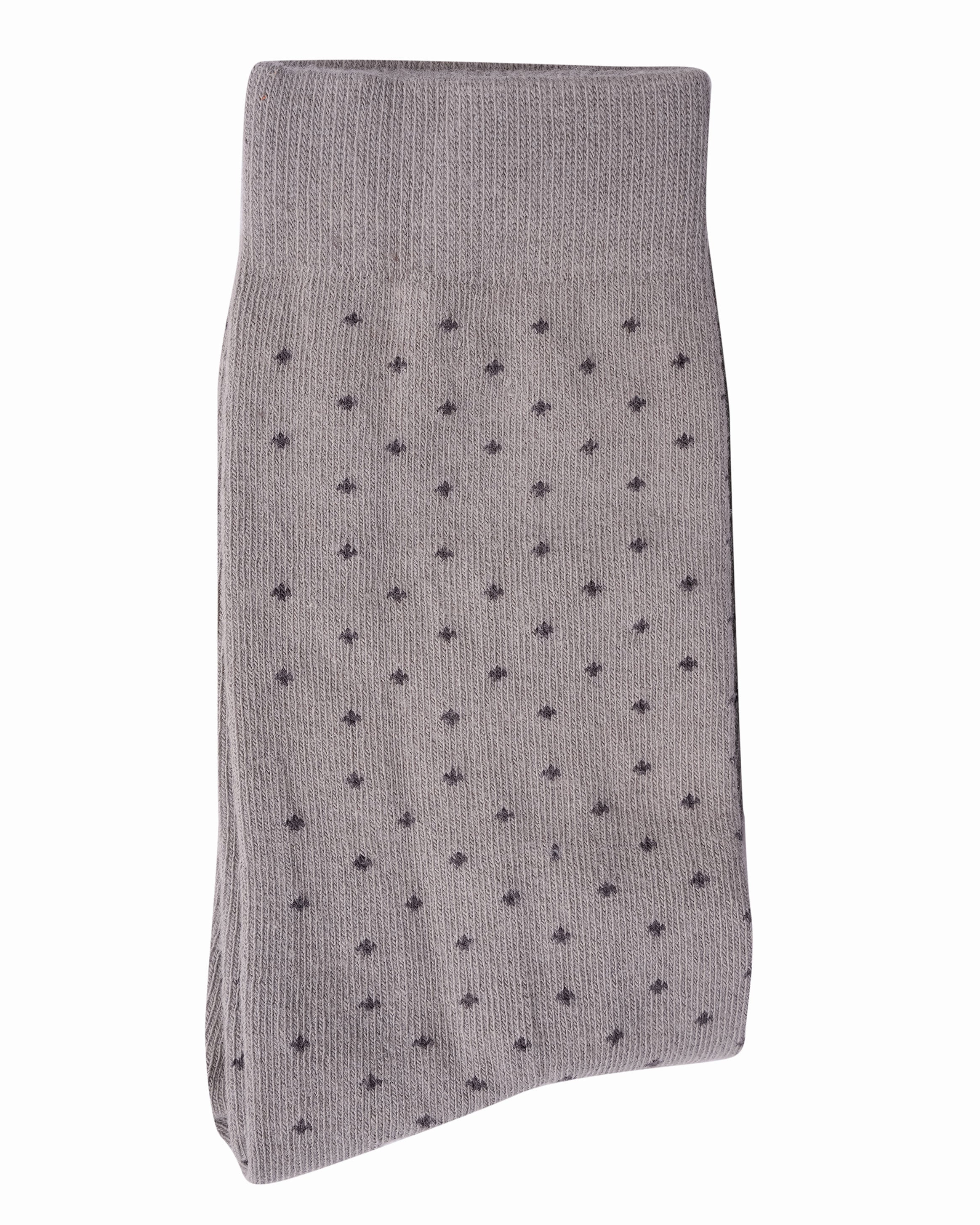 Emerald Socks - Grey w Black Dots