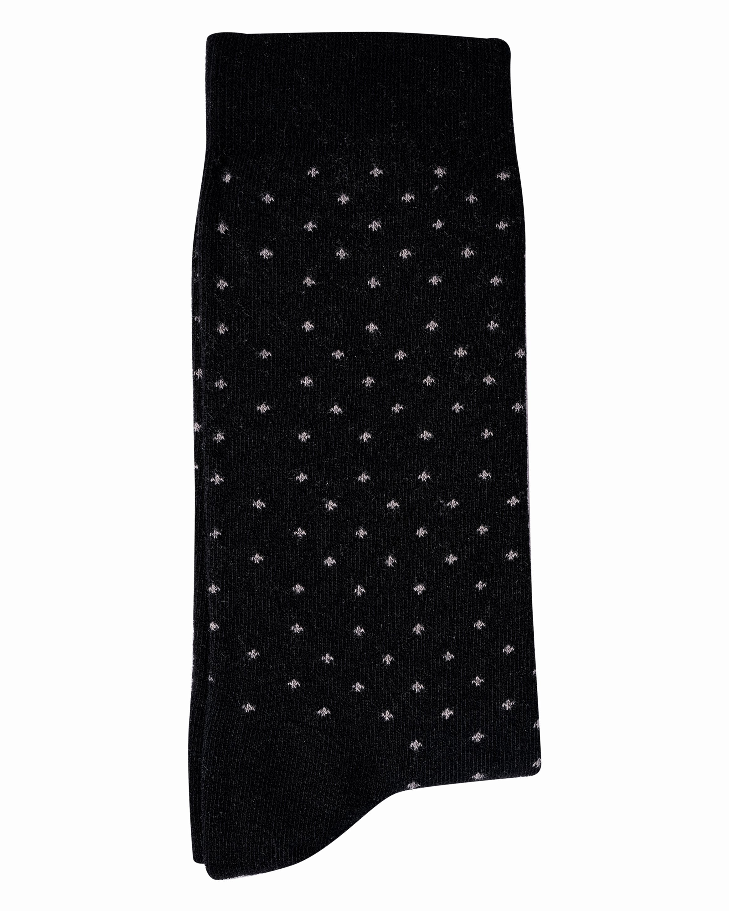 Emerald Socks - Black w White Dots
