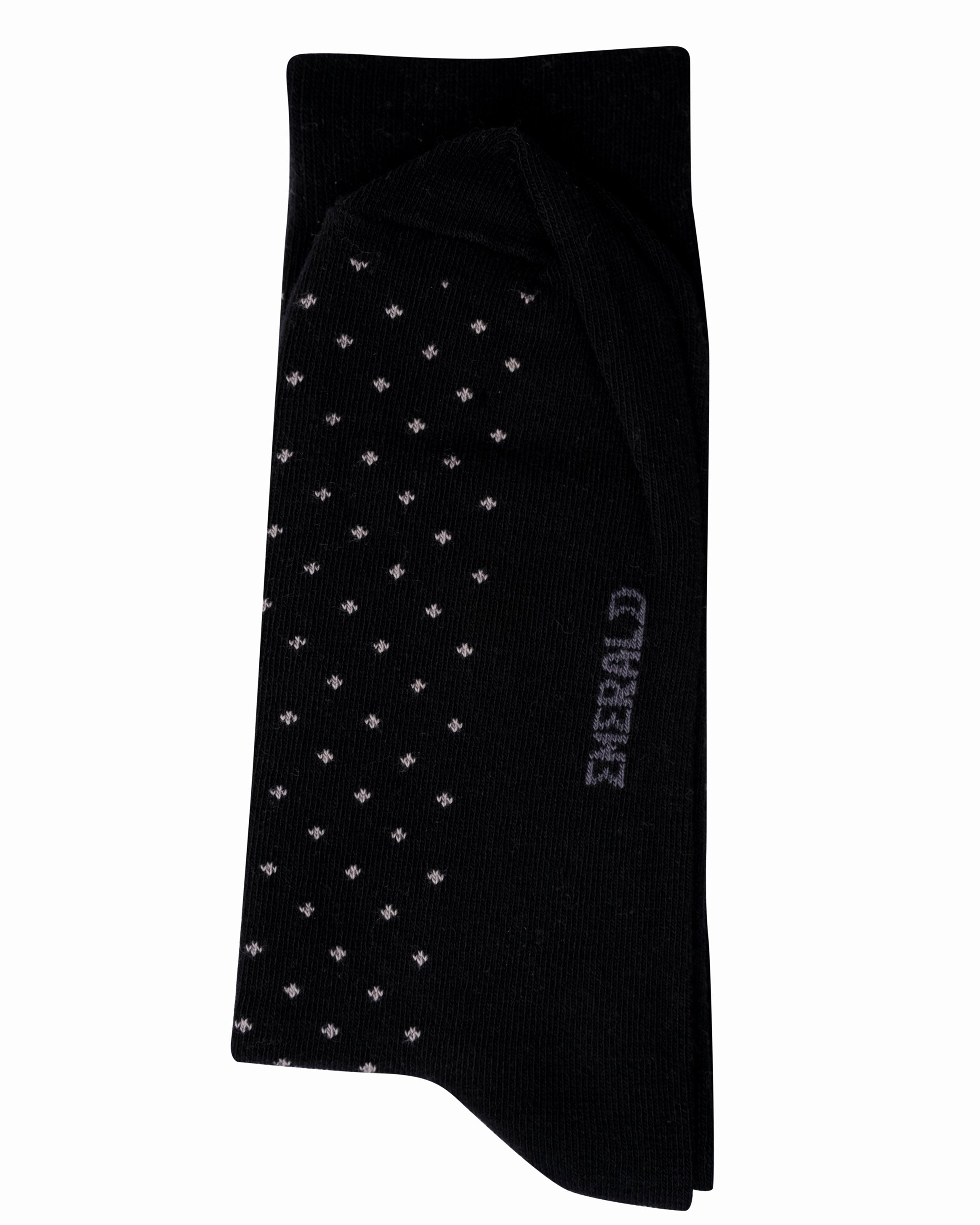 Emerald Socks - Black w White Dots