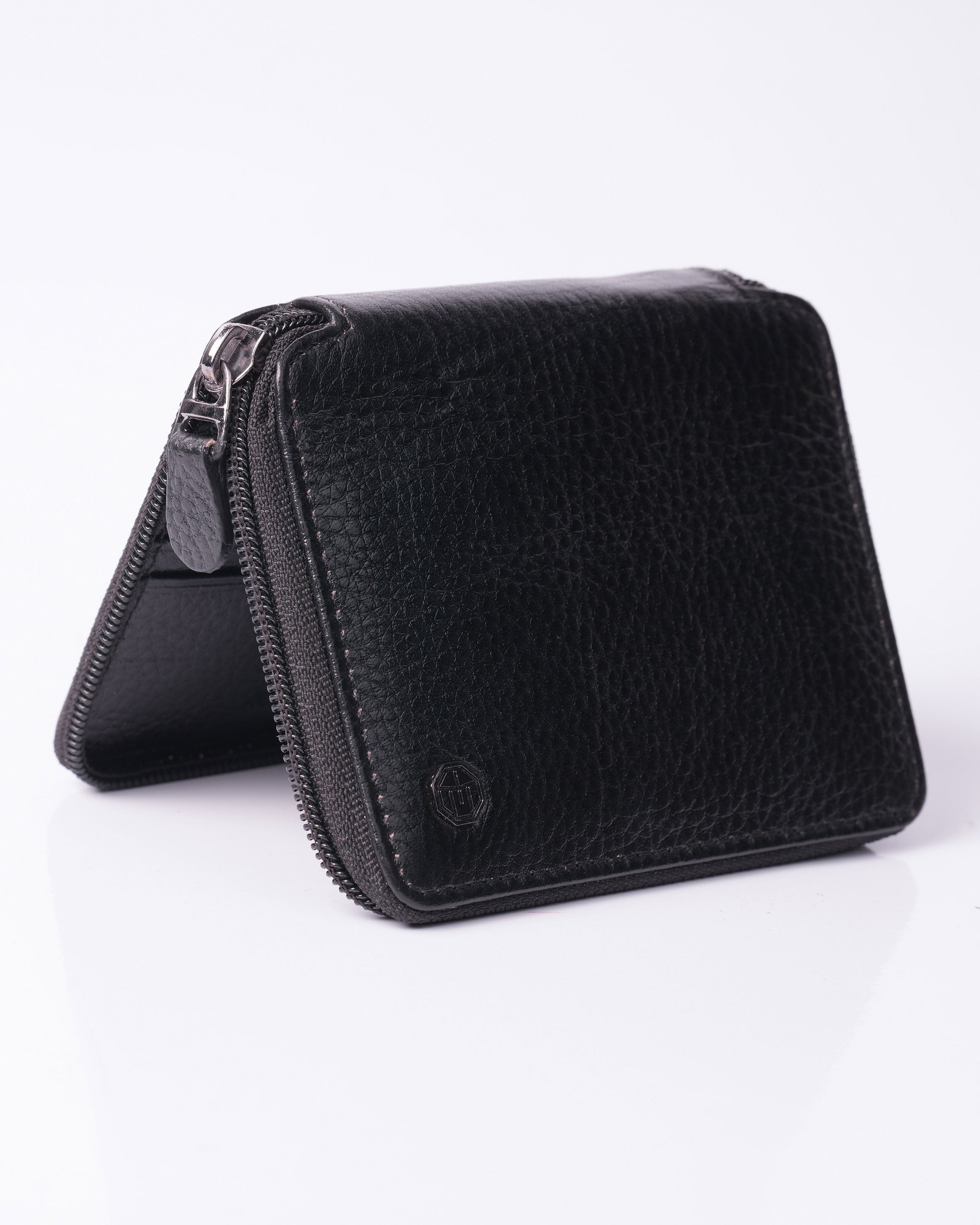 Emerald BI-Fold Wallet Zipper-Black