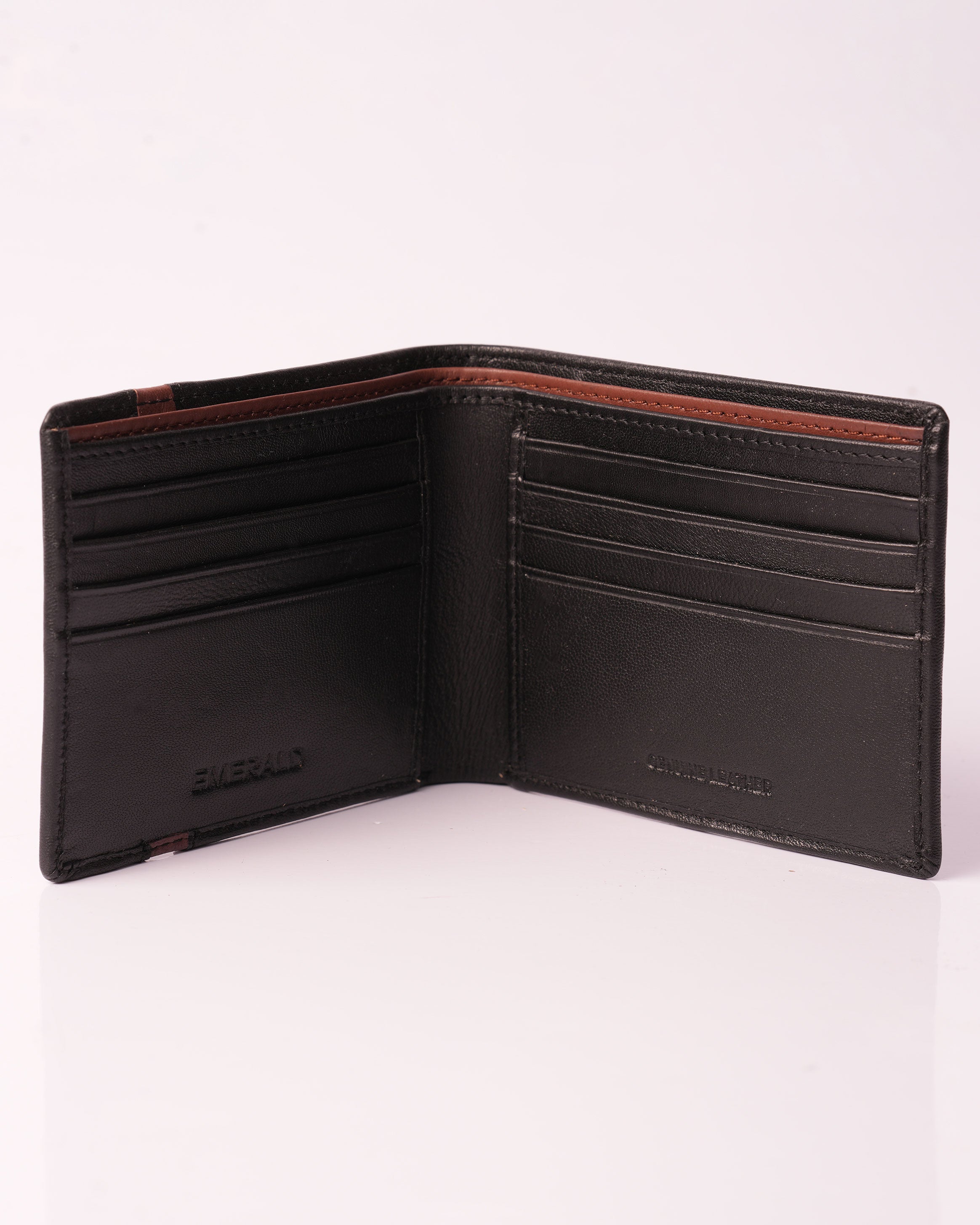 Emerald BI-Fold Wallet-Black & Brown