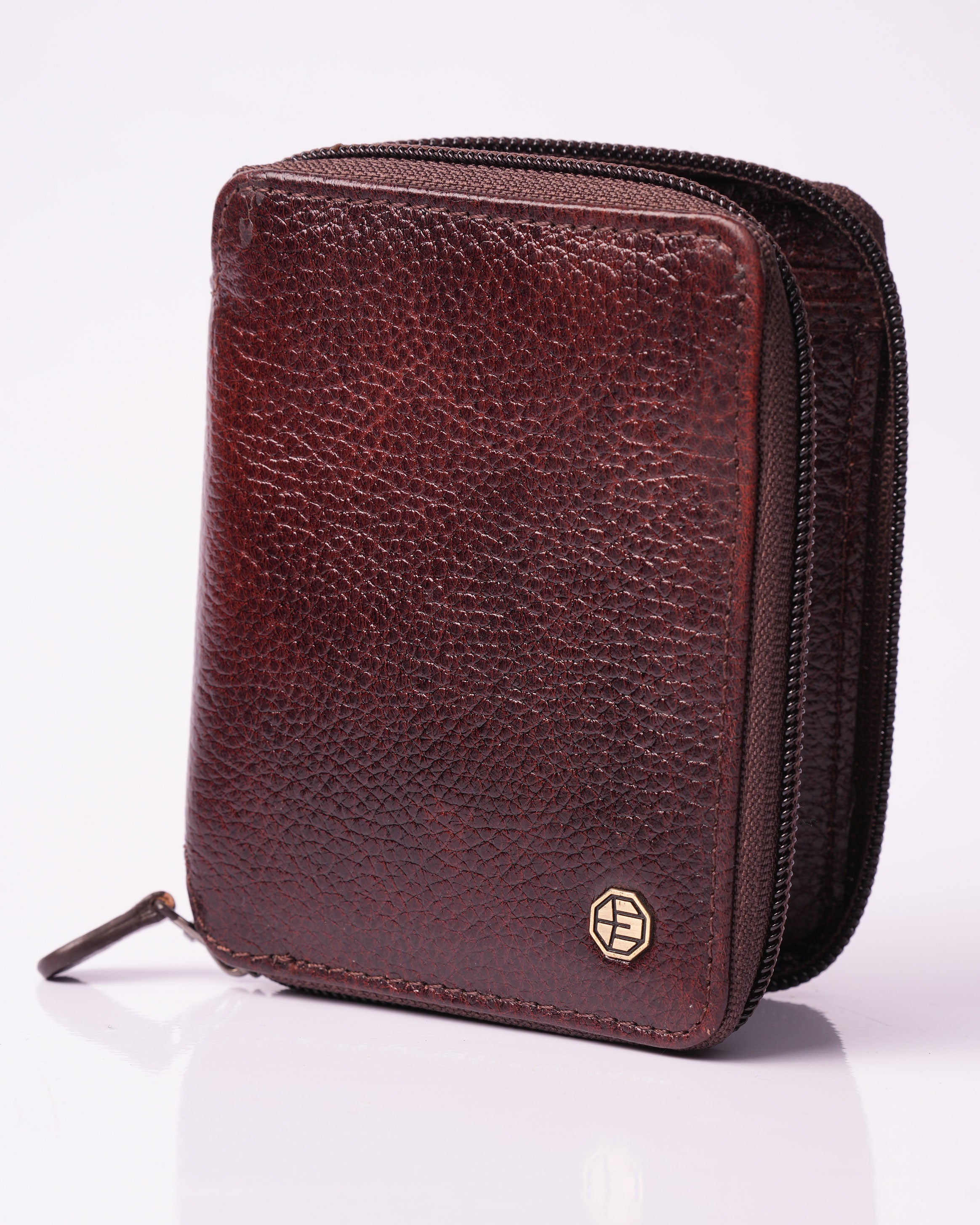 Emerald BI-Fold Wallet Zipper-Brown