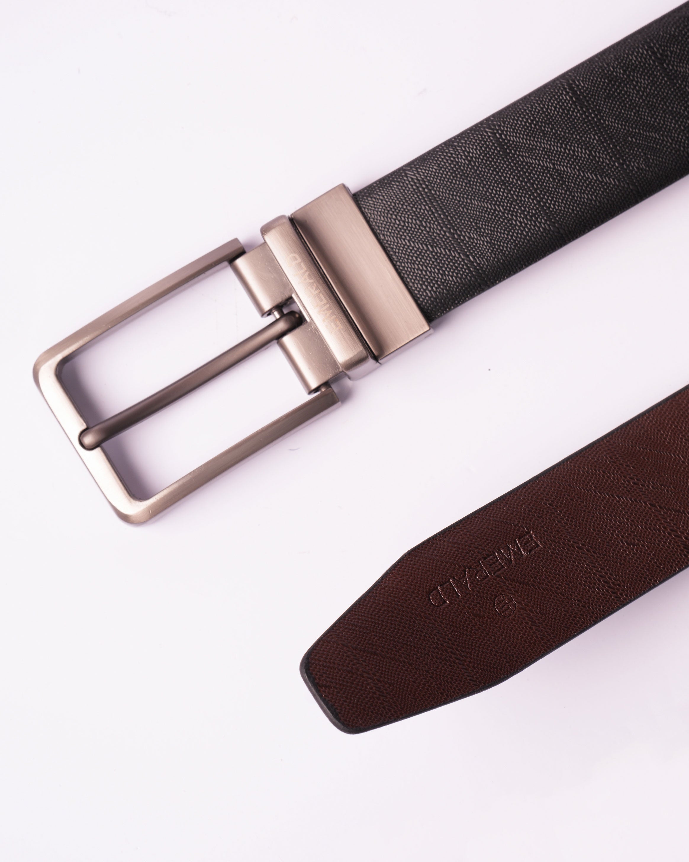Emerald Reversible Belt - Black & Coffee