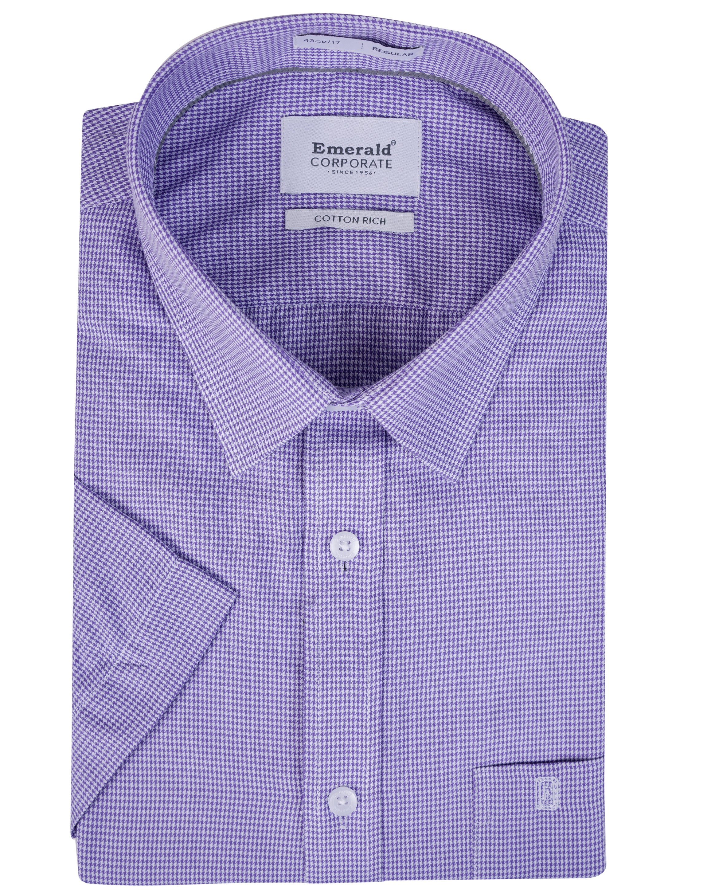 Emerald Corporate Houndstooth Regular Fit-Sparkling Grape