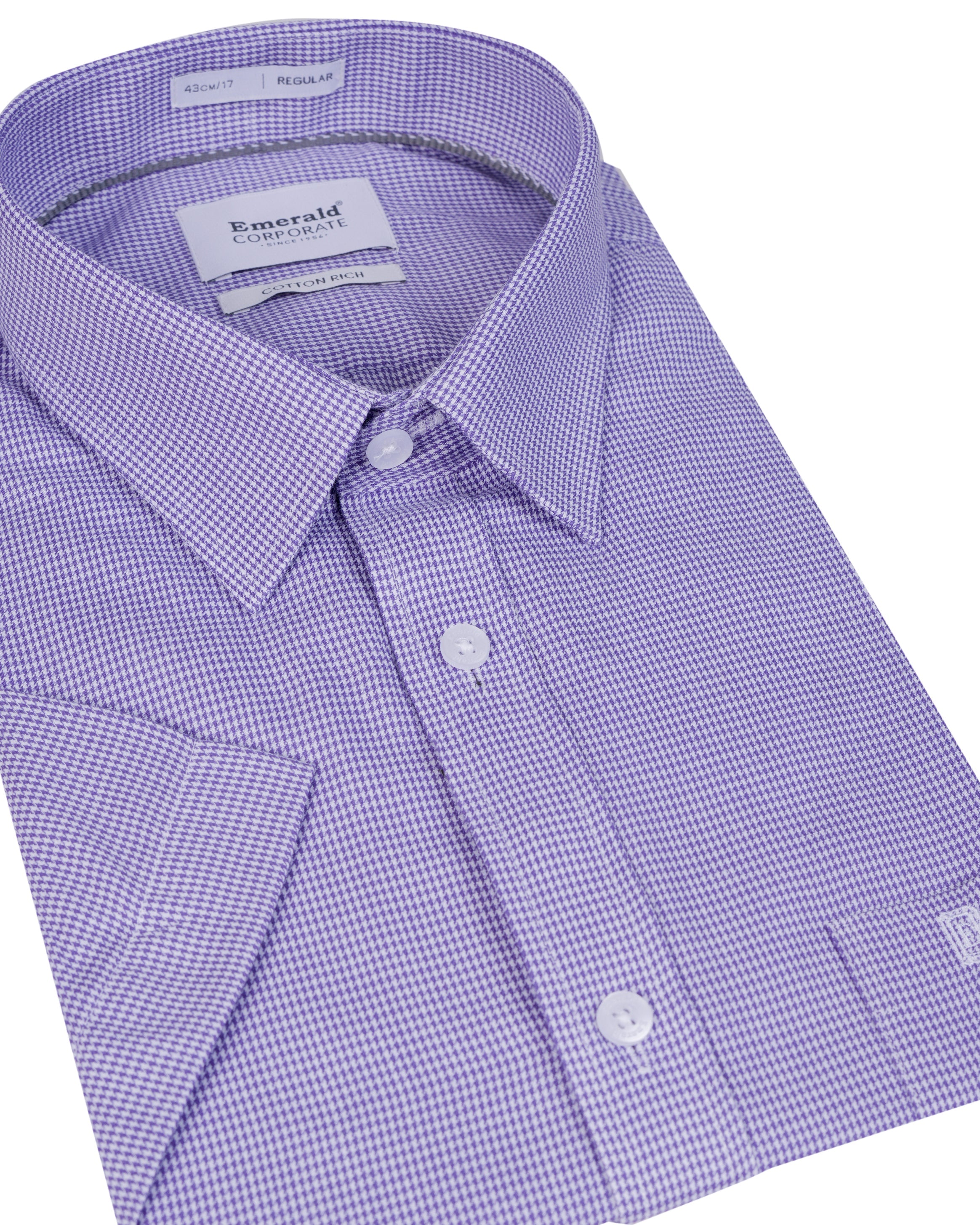 Emerald Corporate Houndstooth Regular Fit-Sparkling Grape