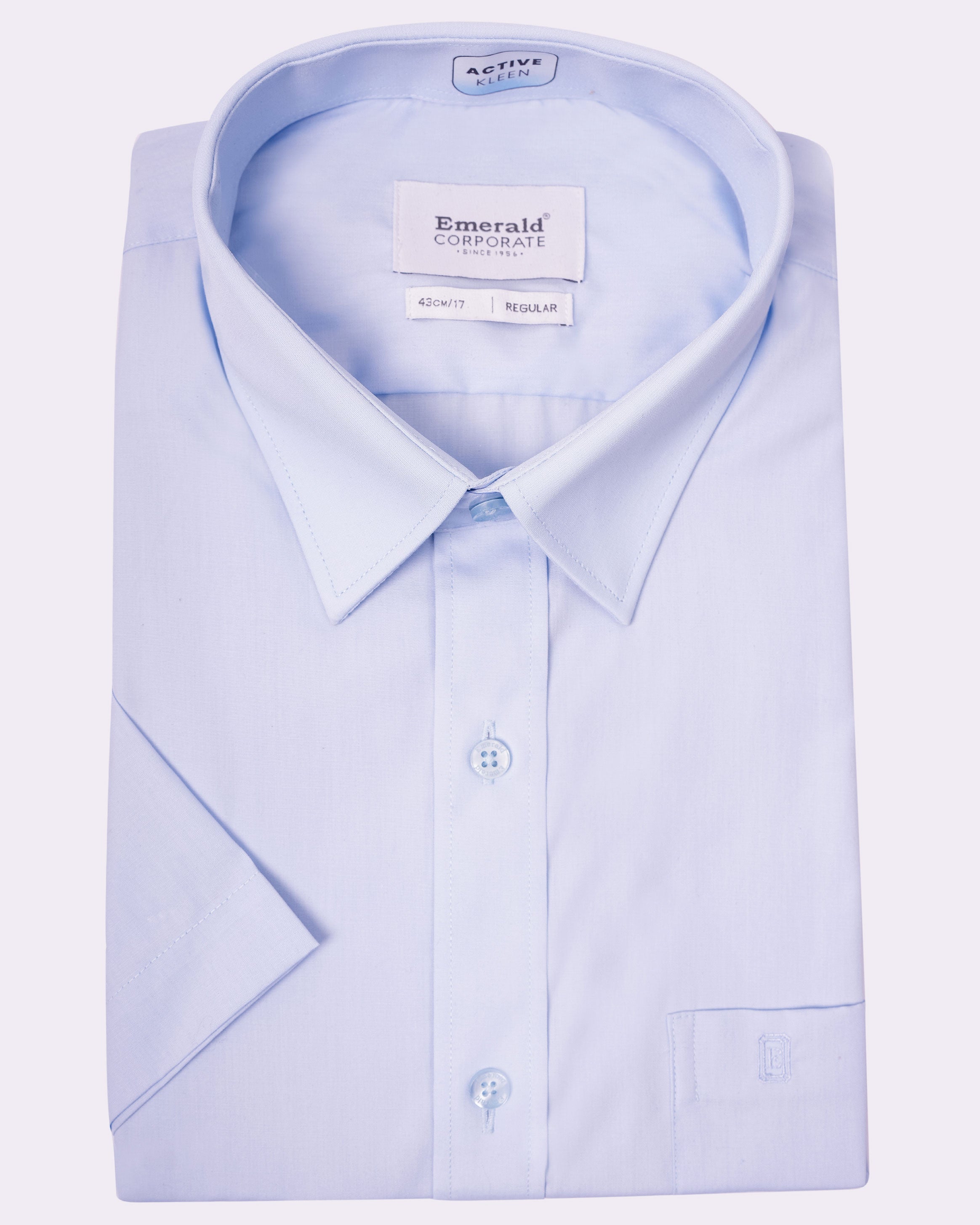 Emerald Corporate Plain Regular Fit - Peacock Blue