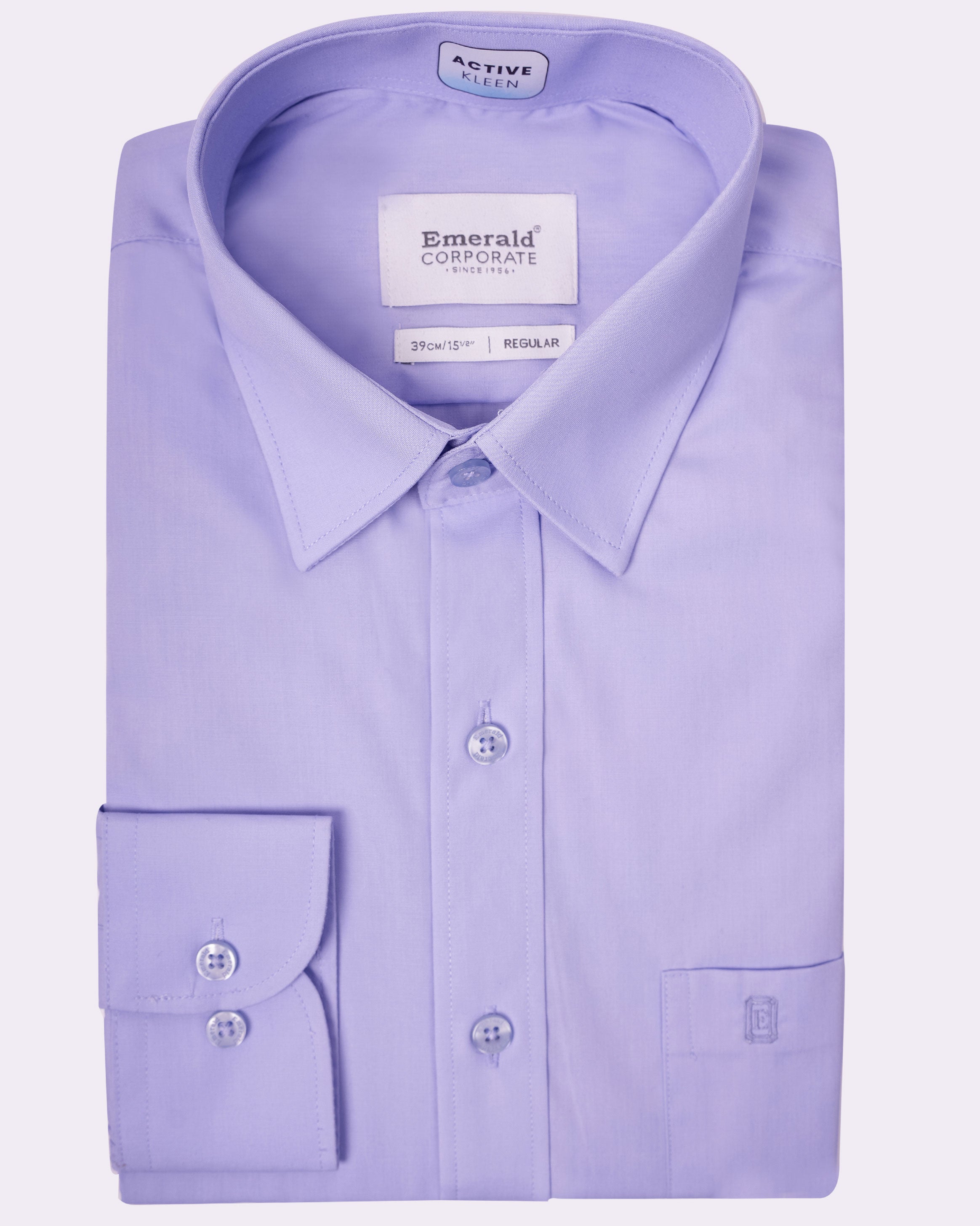 Emerald Corporate Active Kleen Plain Regular Fit - Little Boy Blue