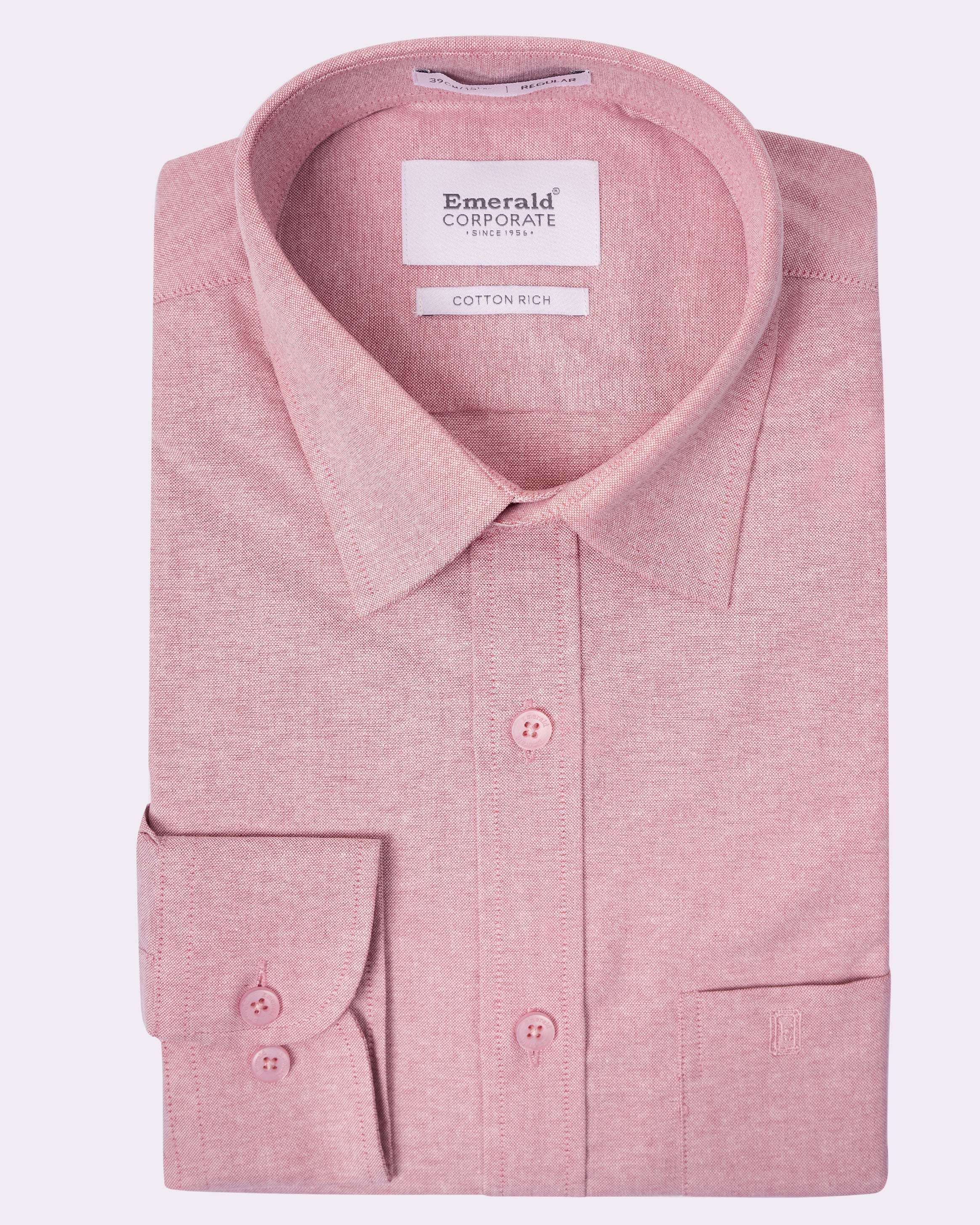 Emerald Corporate Oxford Regular Fit - Burn Red