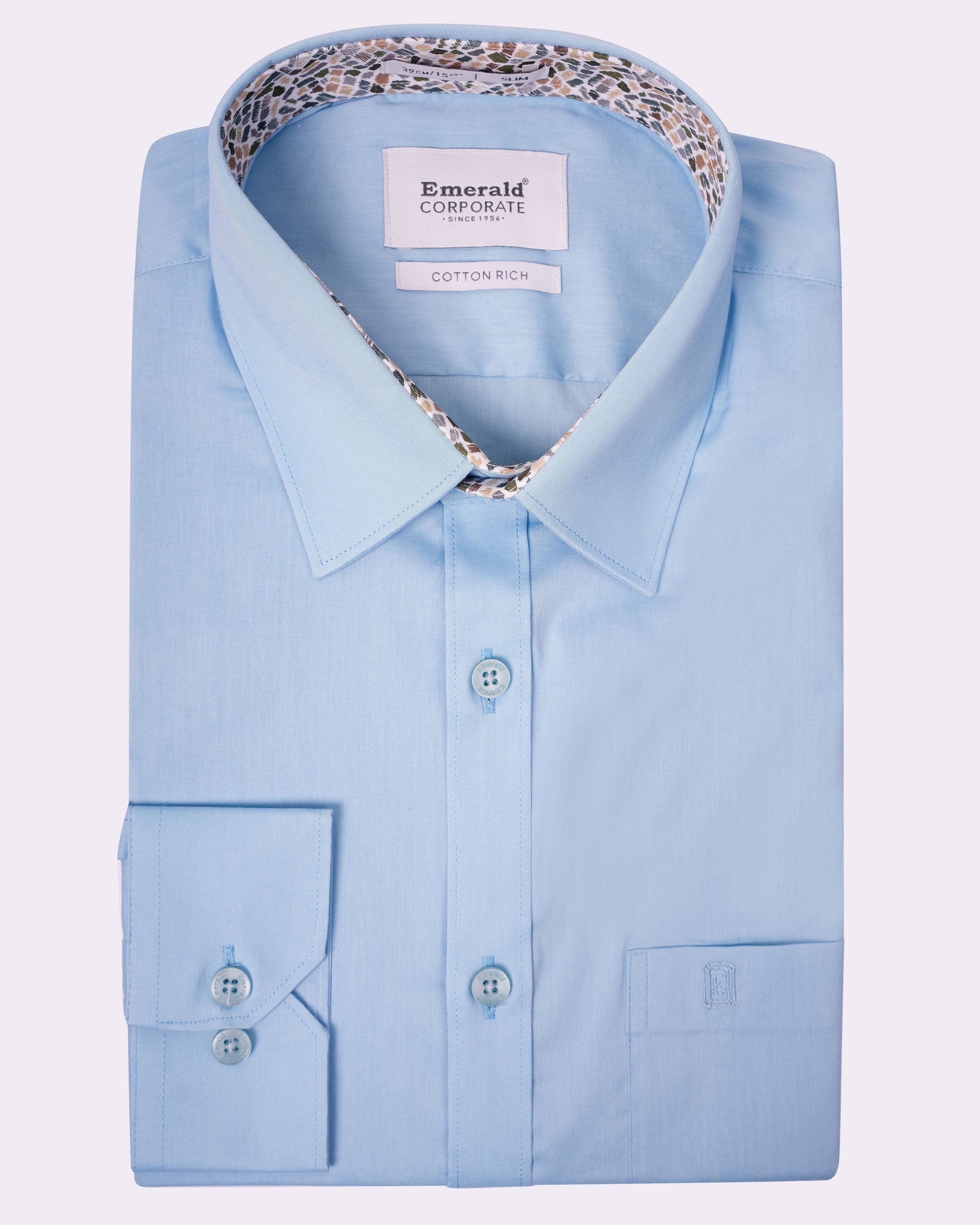 Emerald Corporate Plain Slim Fit - Cashmere Blue