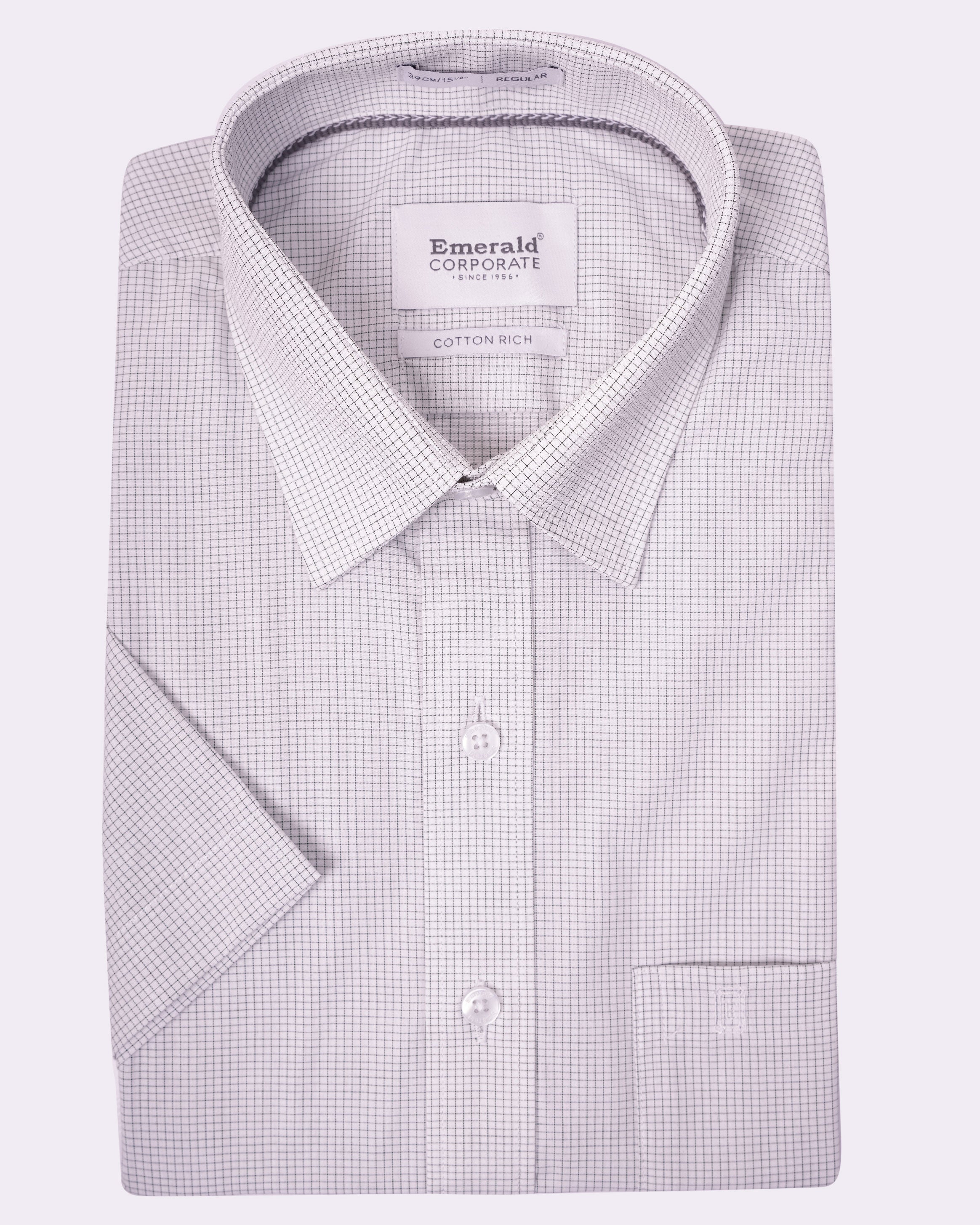 Emerald Corporate Checks Regular Fit - Forest Night