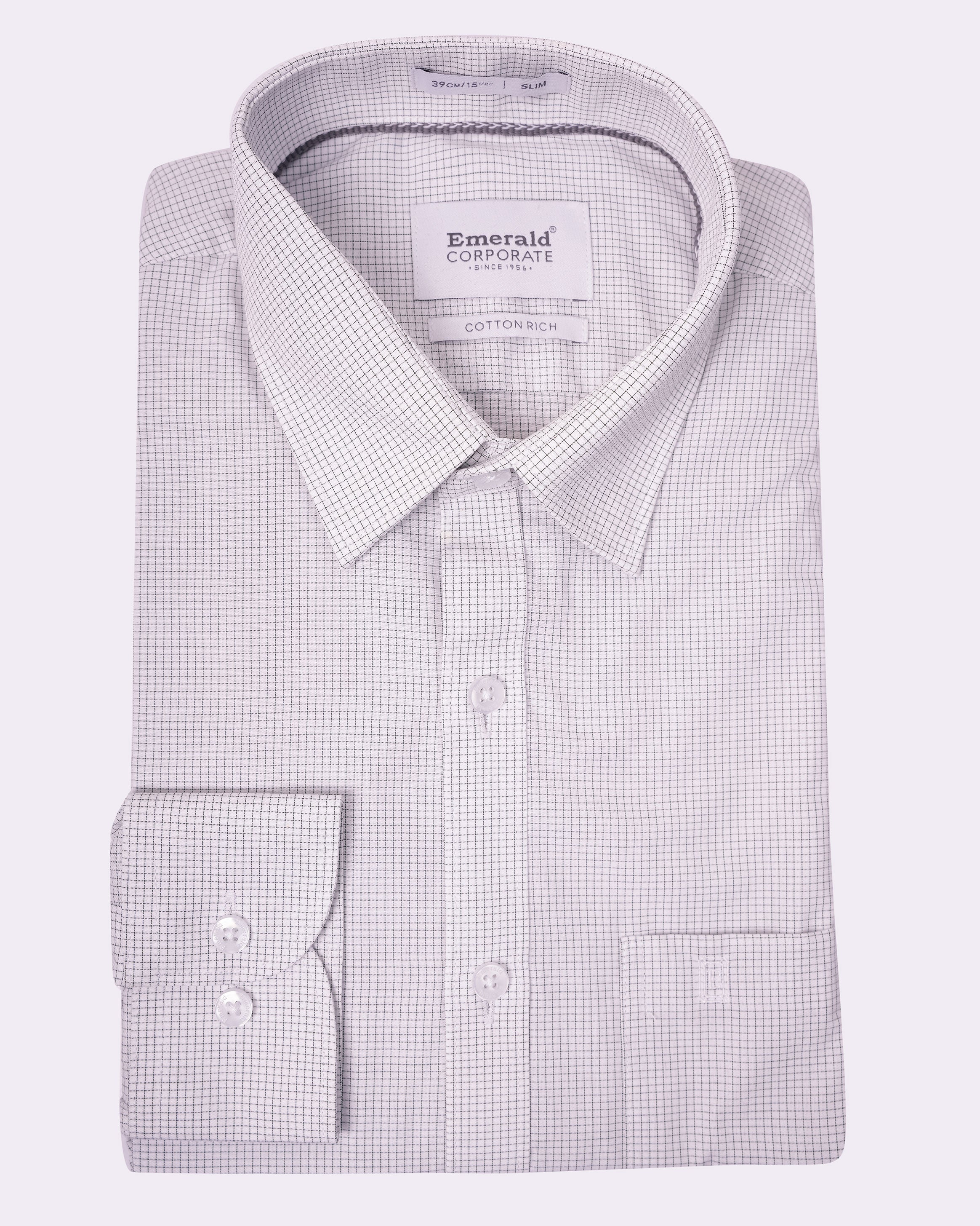 Emerald Corporate Checks Slim Fit - Forest Night