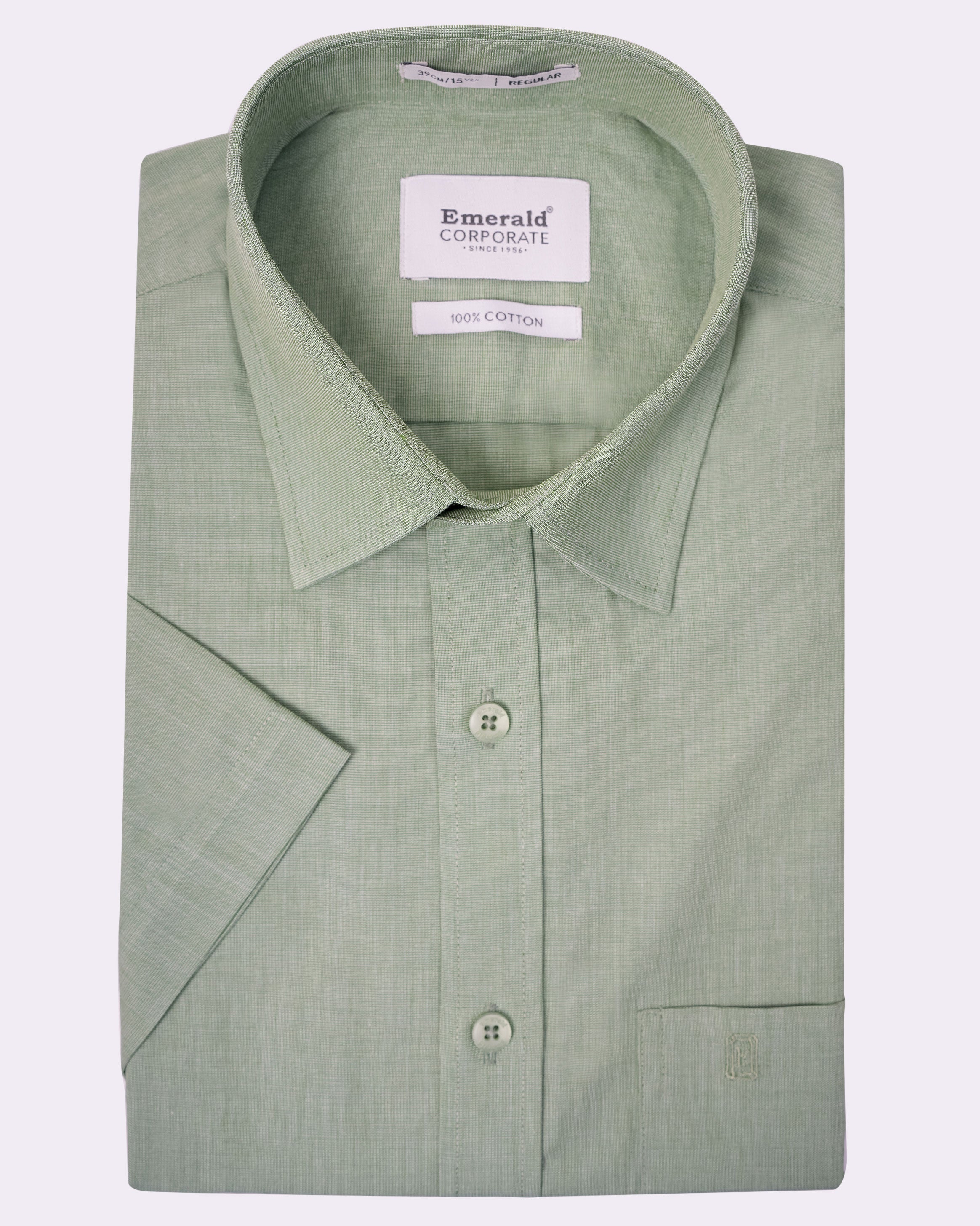 Emerald Corporate Fil A Fil Regular Fit - Tuff Green