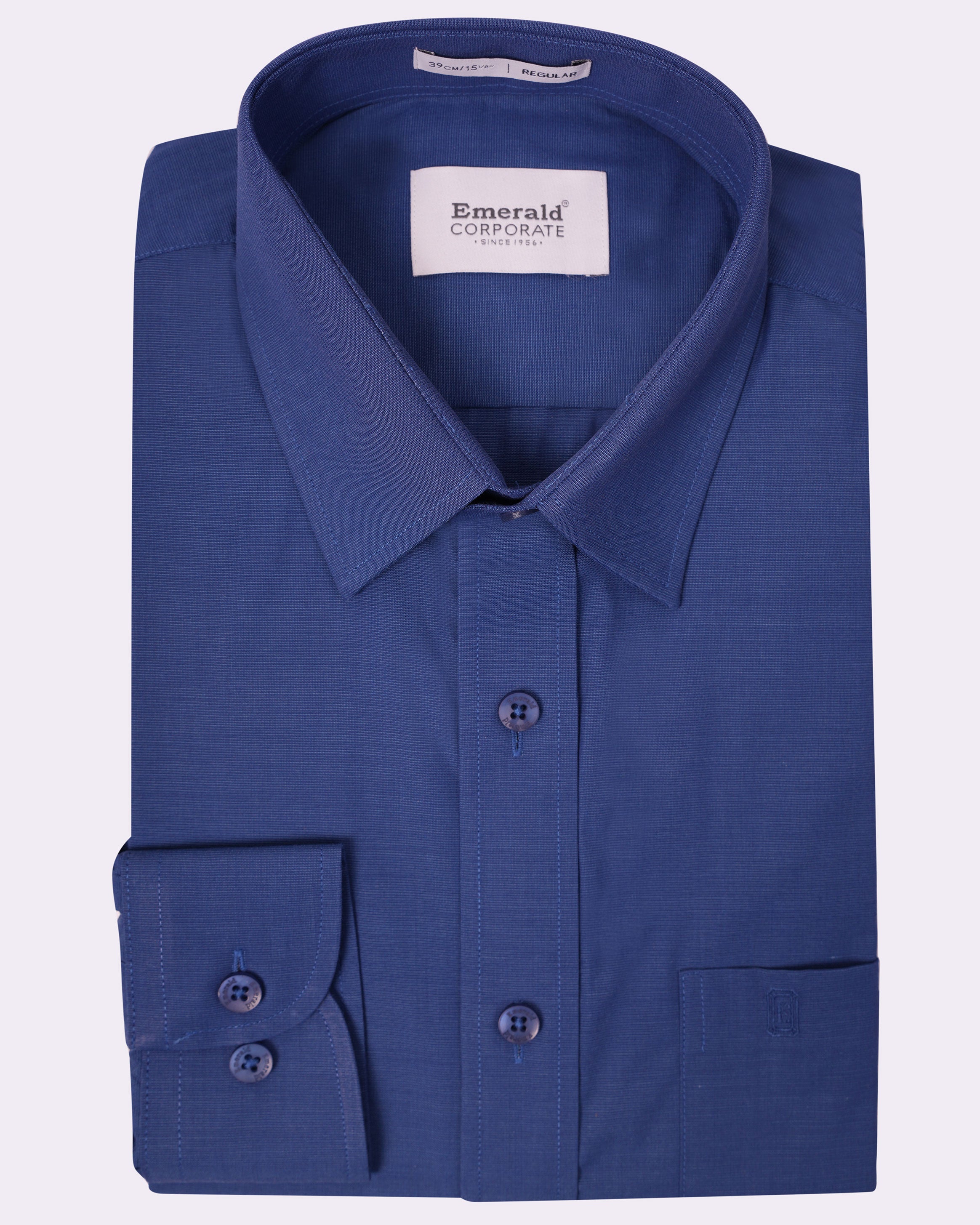 Emerald Corporate Fil A Fil Regular Fit - Blue Ice