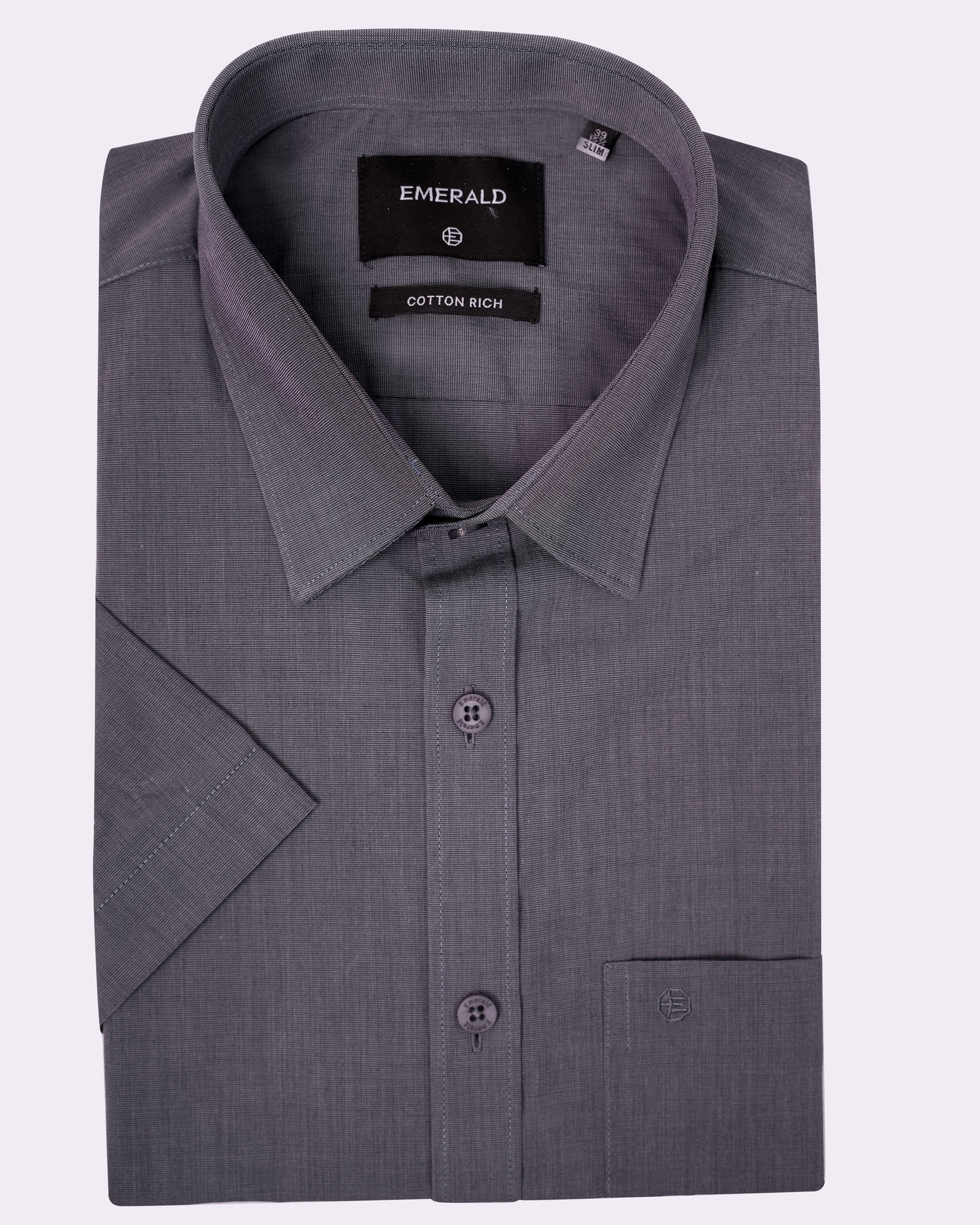 Emerald Corporate Fil A Fil Slim Fit - Blue Heaven