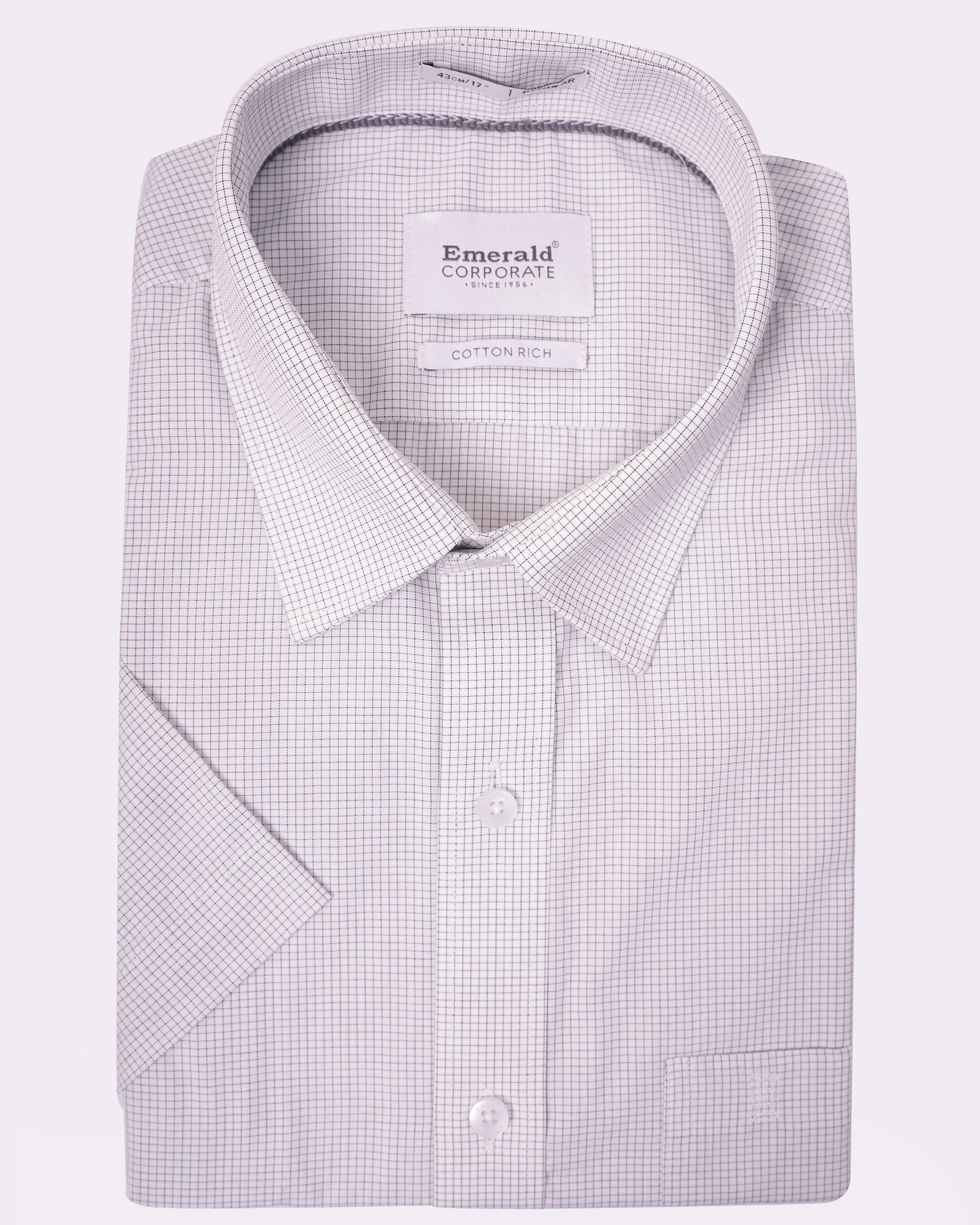 Emerald Corporate Checks Regular Fit - Forest Night