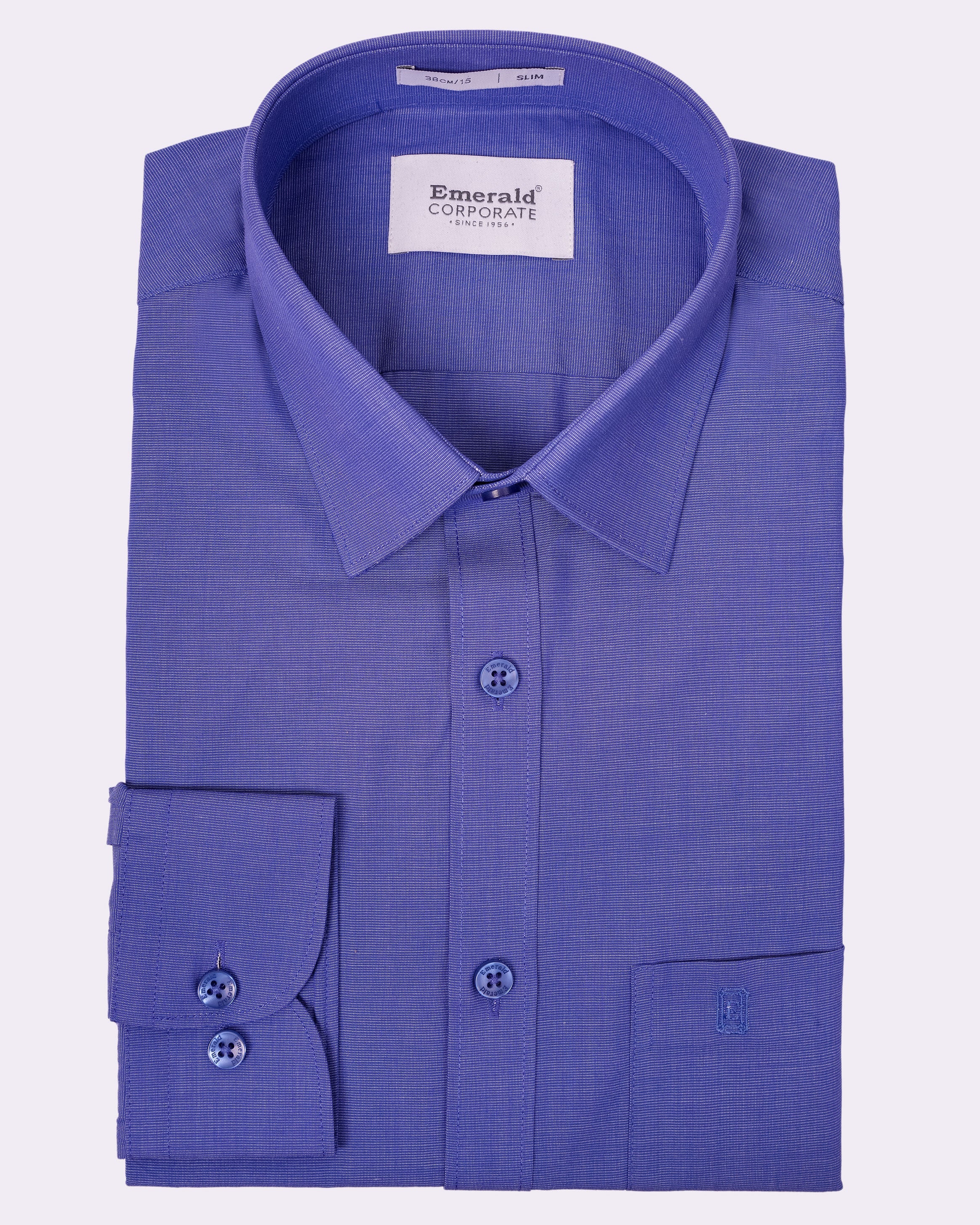 Emerald Corporate Fil A Fil Slim Fit - Dusted Peri