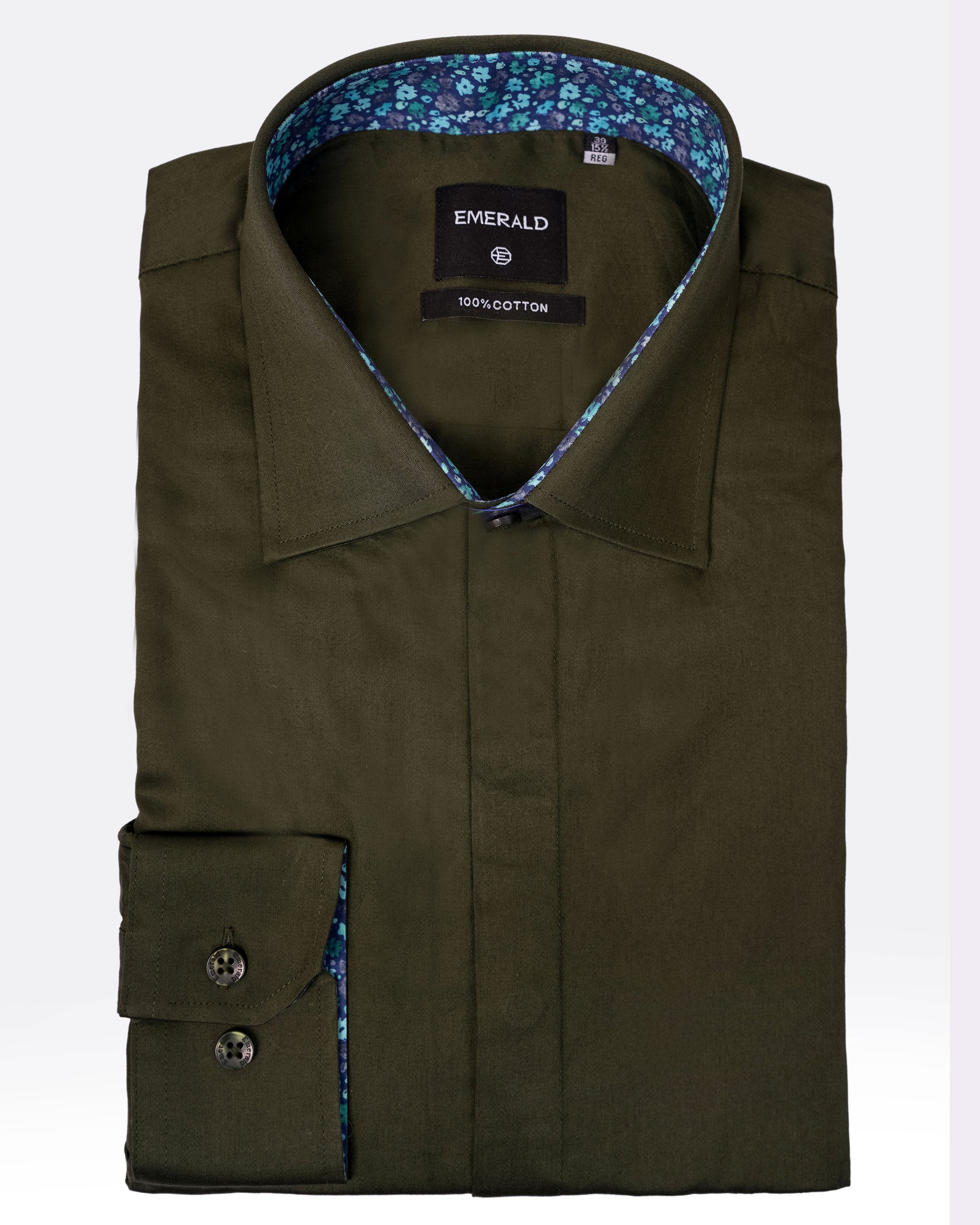 Emerald Evening Dark Denim Regular Fit - Green Treetop