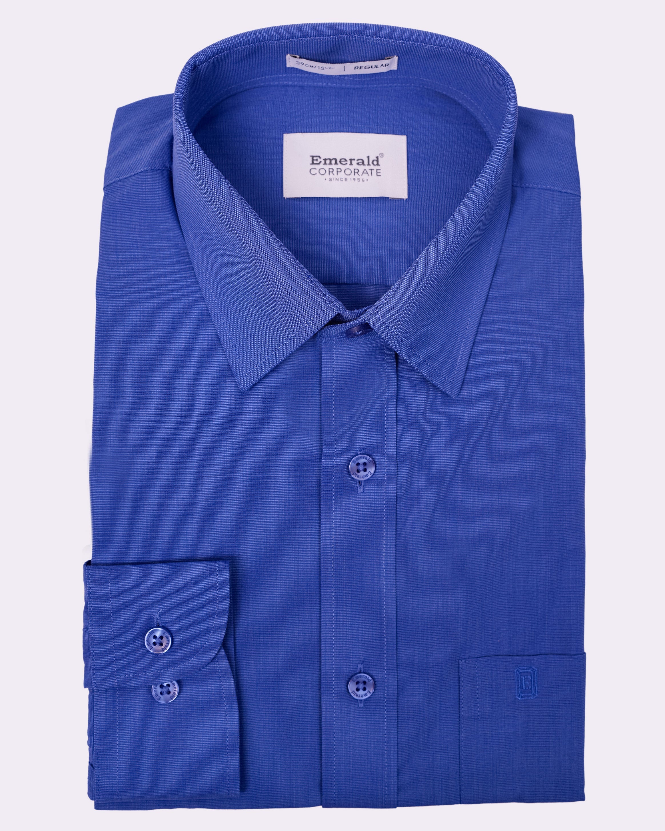 Emerald Corporate Fil A Fil Regular Fit - Vista Blue