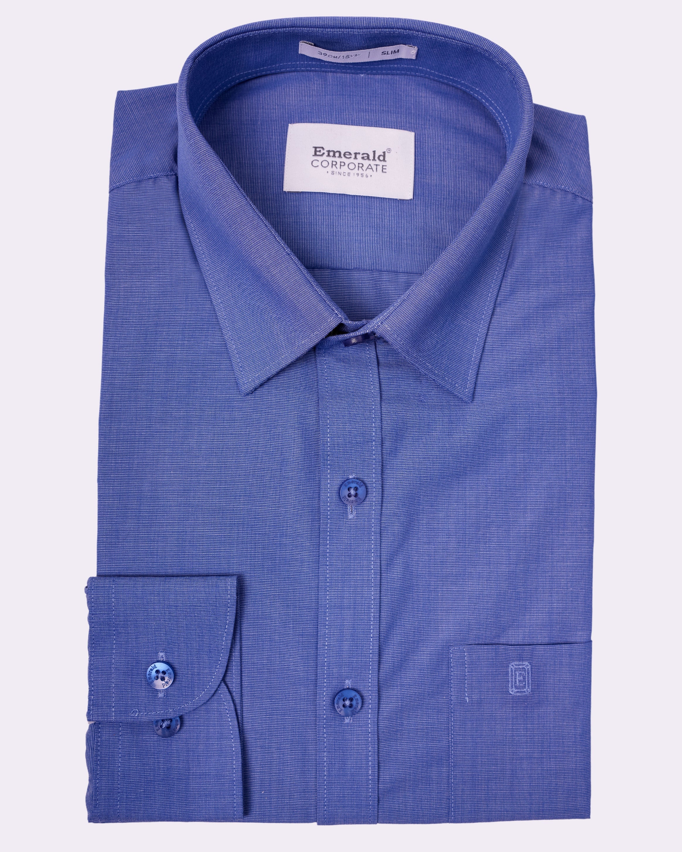 Emerald Corporate Fil A Fil Slim Fit - Royal