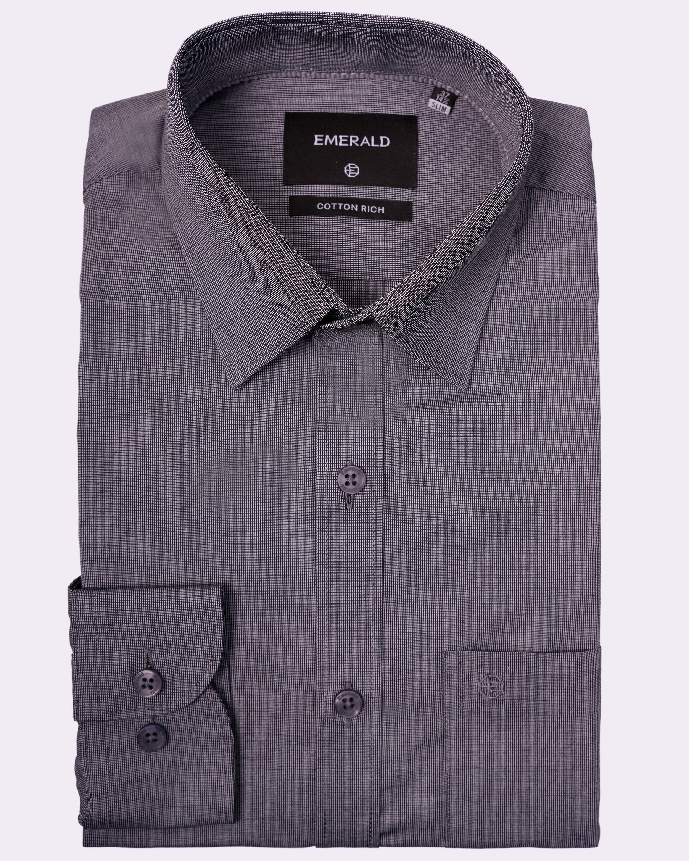 Emerald Corporate Tril A Fil Slim Fit - Black