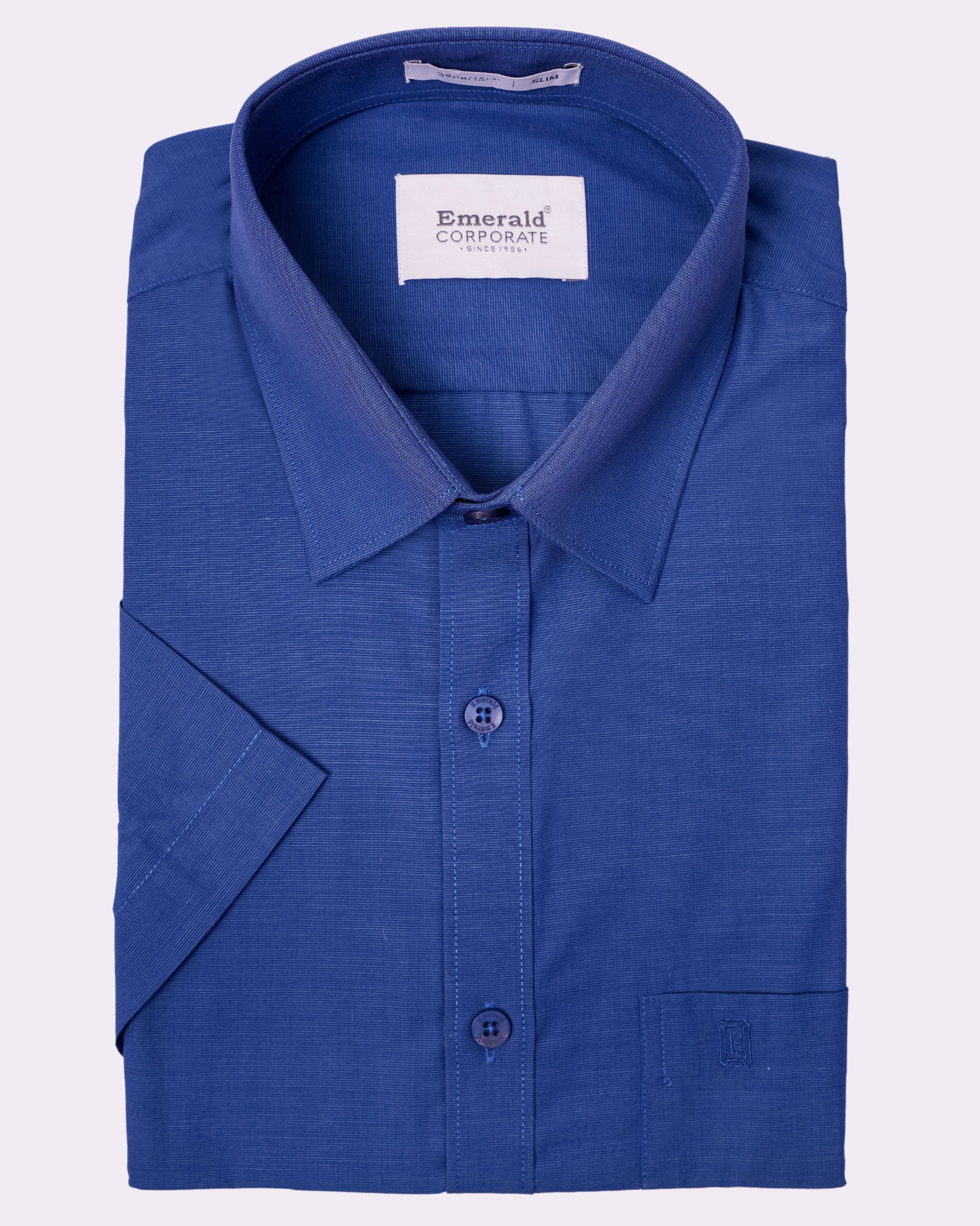 Emerald Corporate Fil A Fil Slim Fit - Blue Ice
