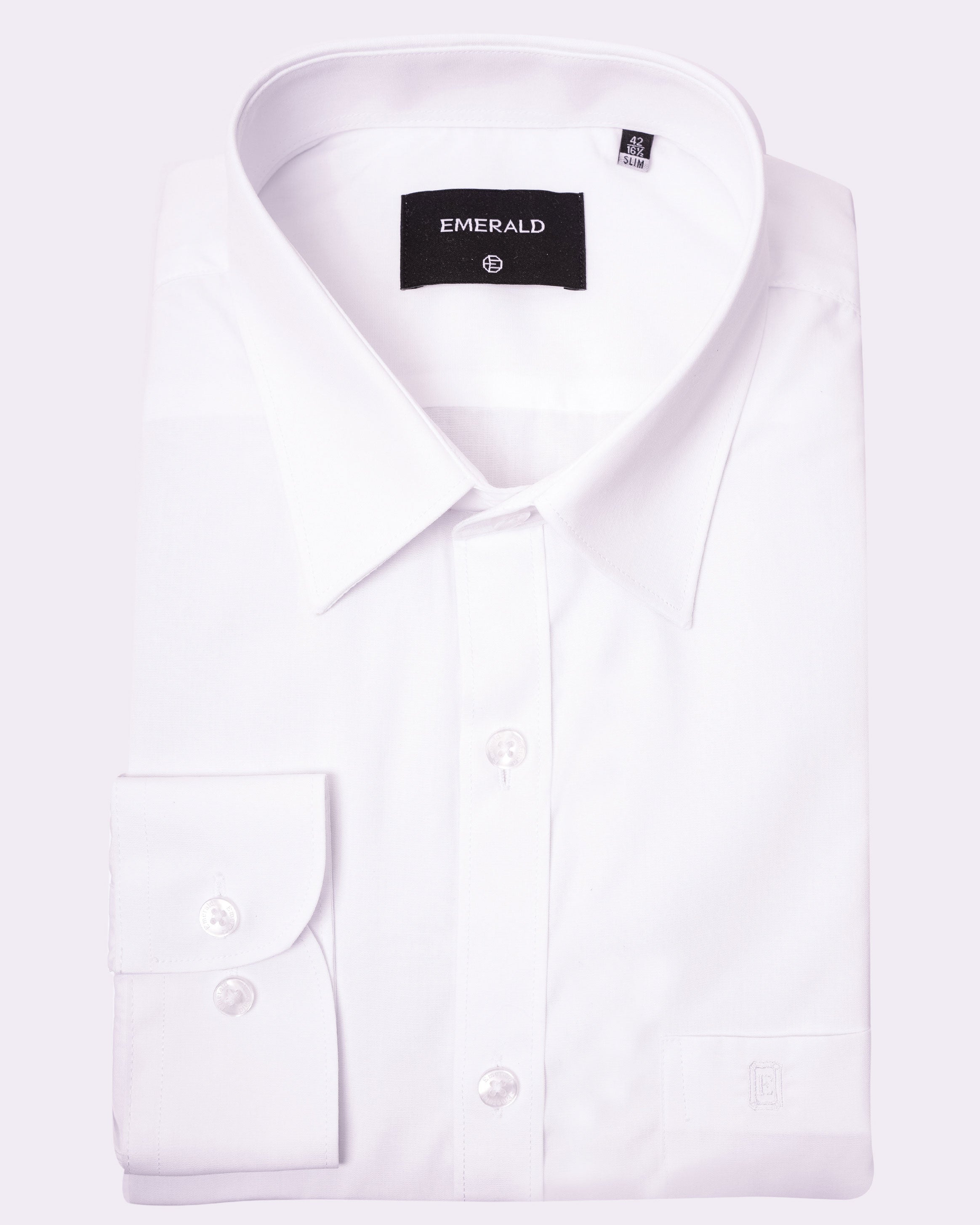 Emerald Formal Plain Slim Fit - Snow White