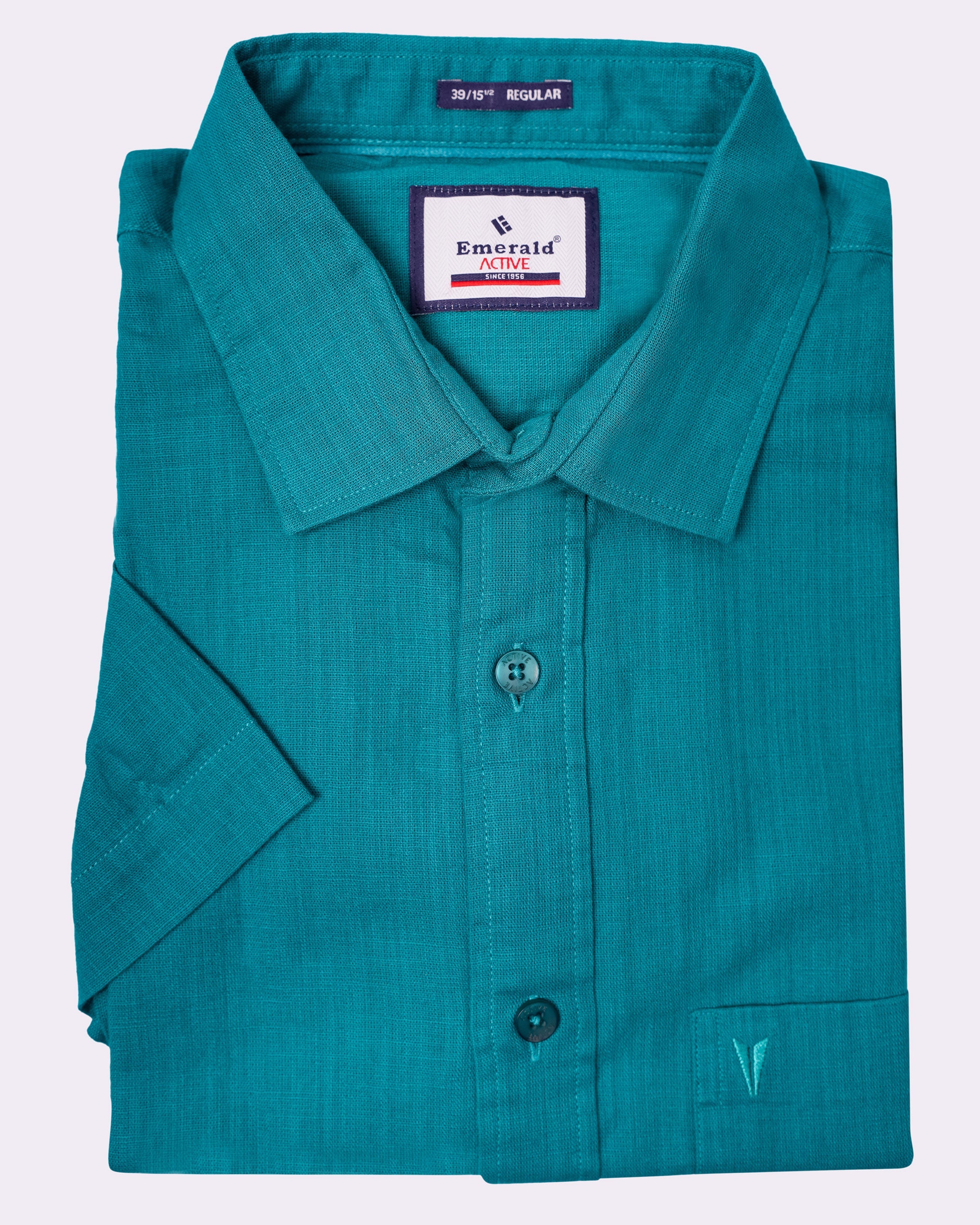 Emerald Active Plain Regular Fit - Green Lake