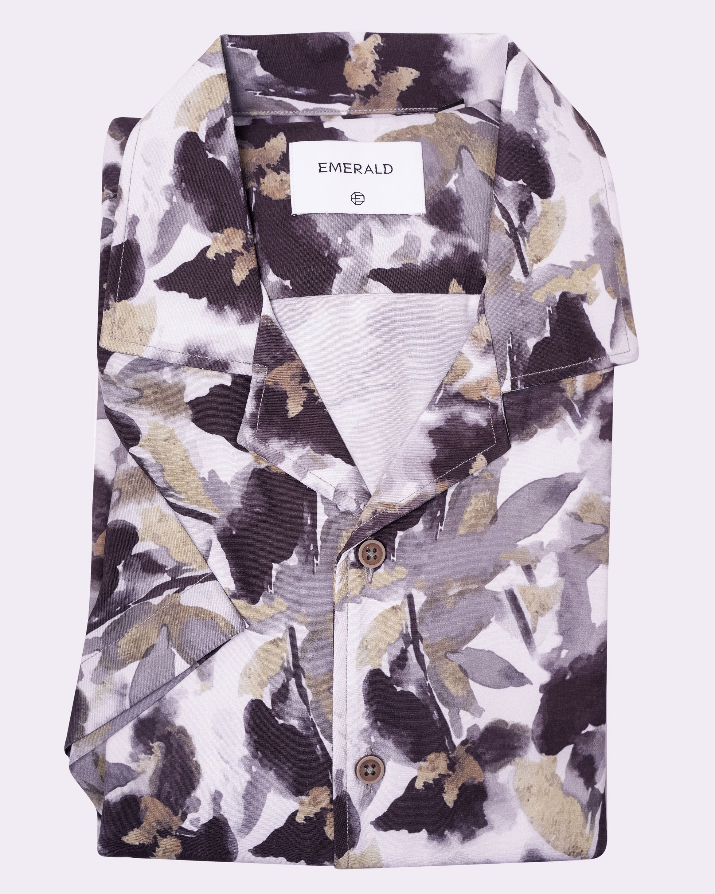 Emerald Casual Printed Leisure Fit - Ash