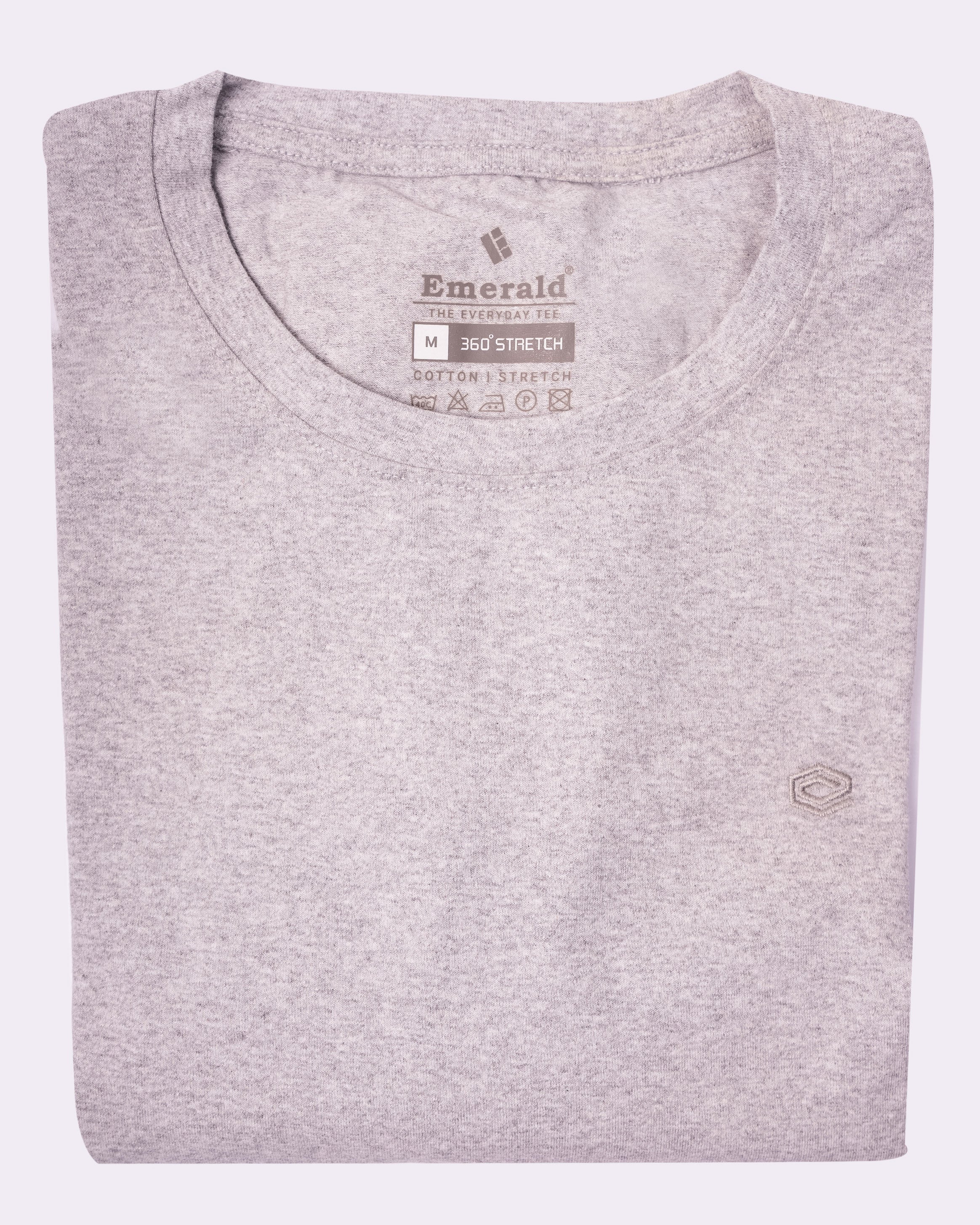 Emerald Crew Neck Plain Slim Fit - Dove