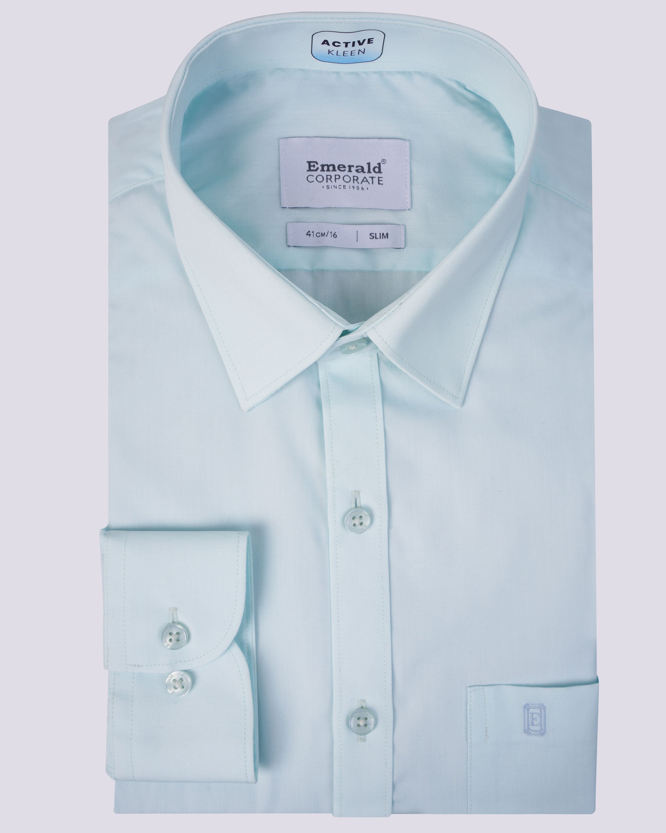 Emerald Corporate Plain Slim Fit-Wan Blue