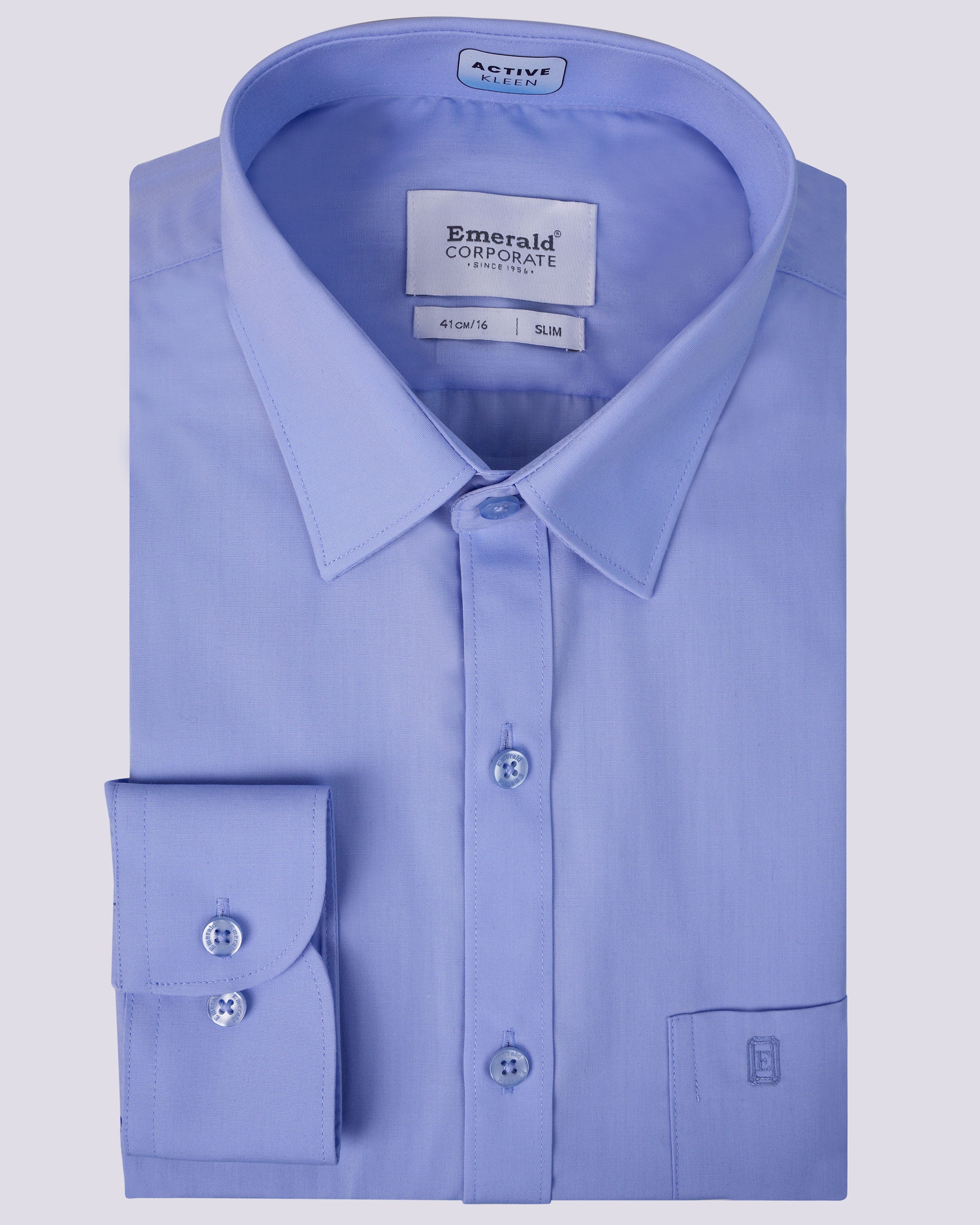 Emerald Corporate Active Kleen Slim Fit-Little Boy Blue