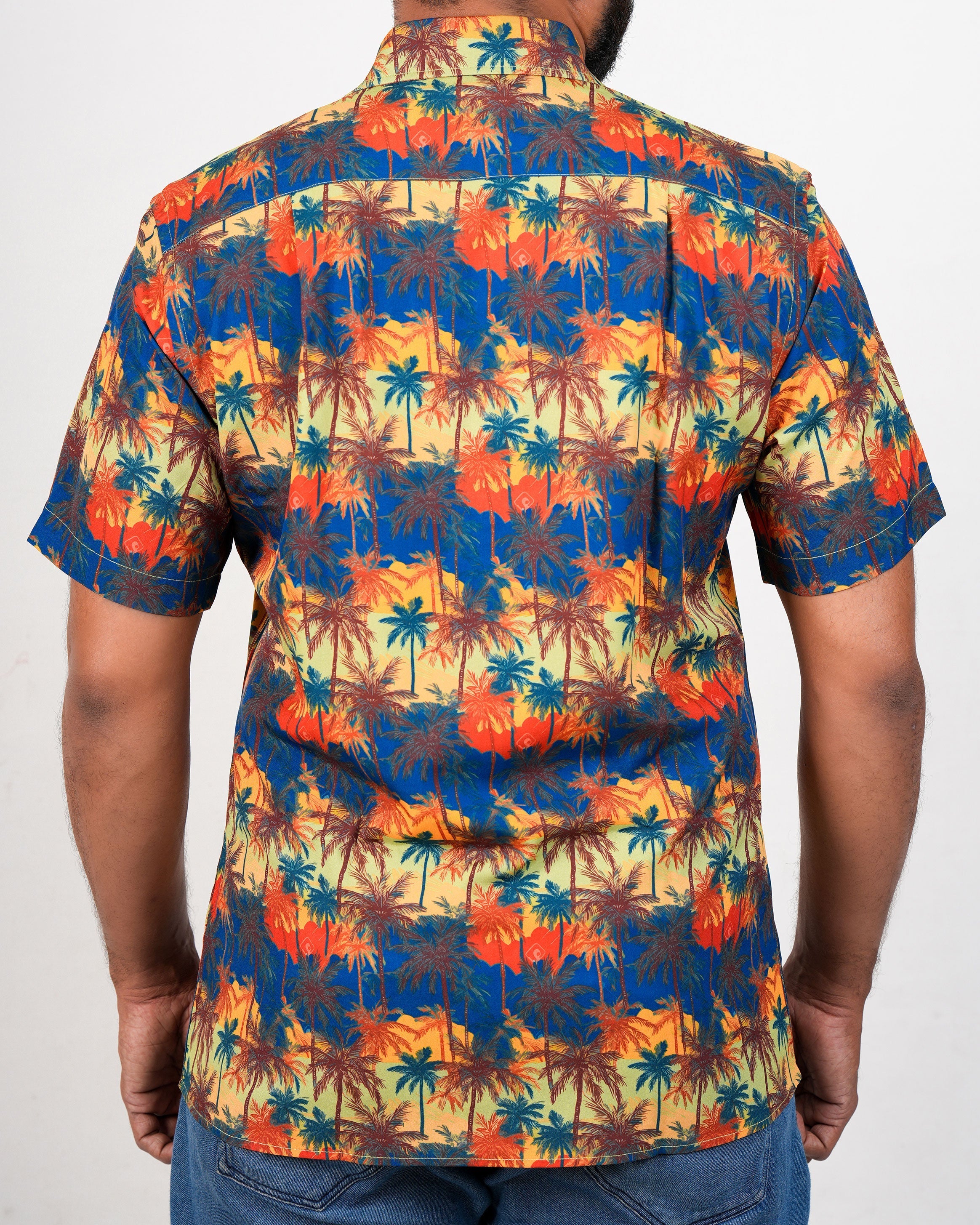 Emerald Casual Printed Slim Fit-Blazing Yellow