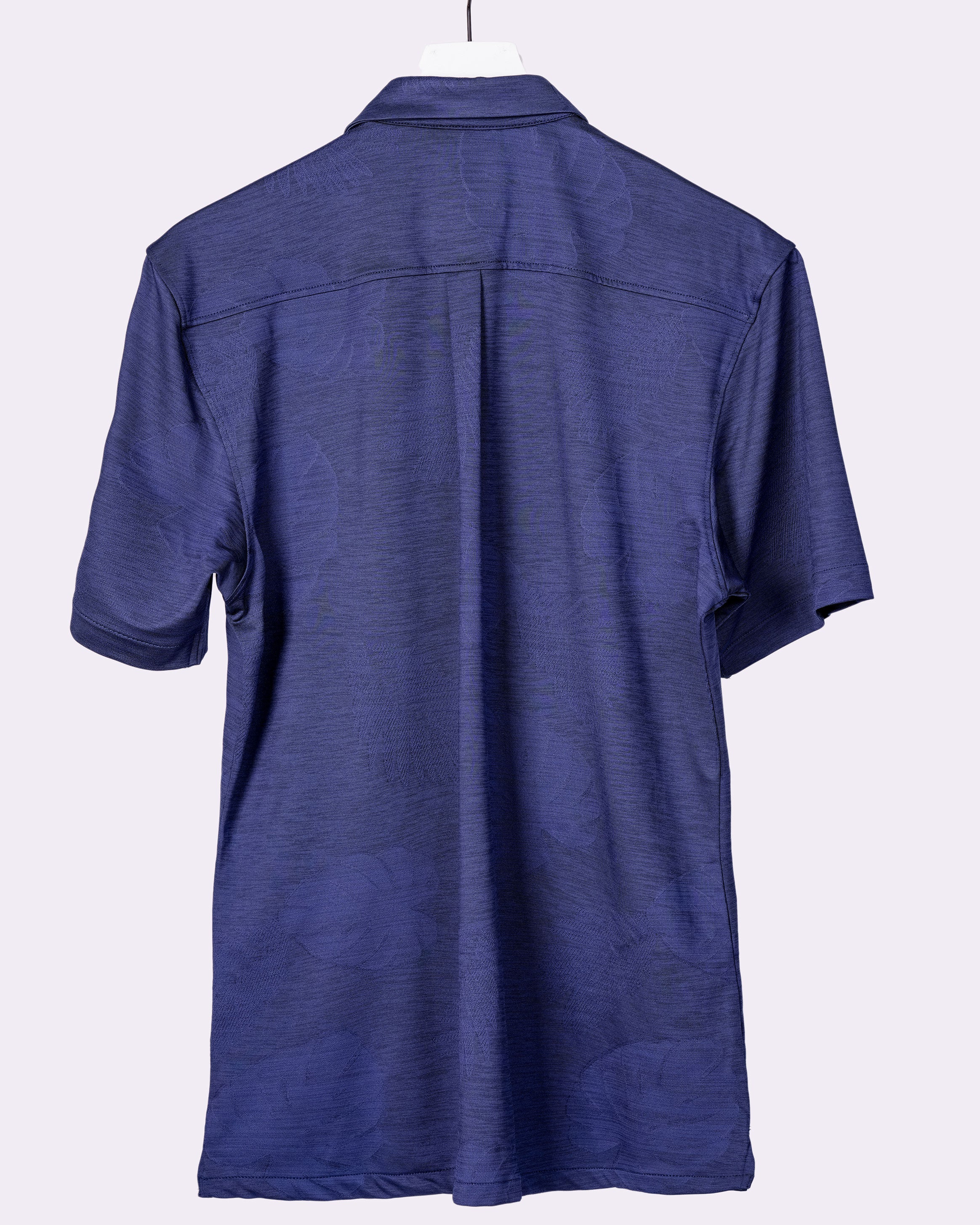 Emerald Casual Jacquard Knit Regular Fit - Estate Blue