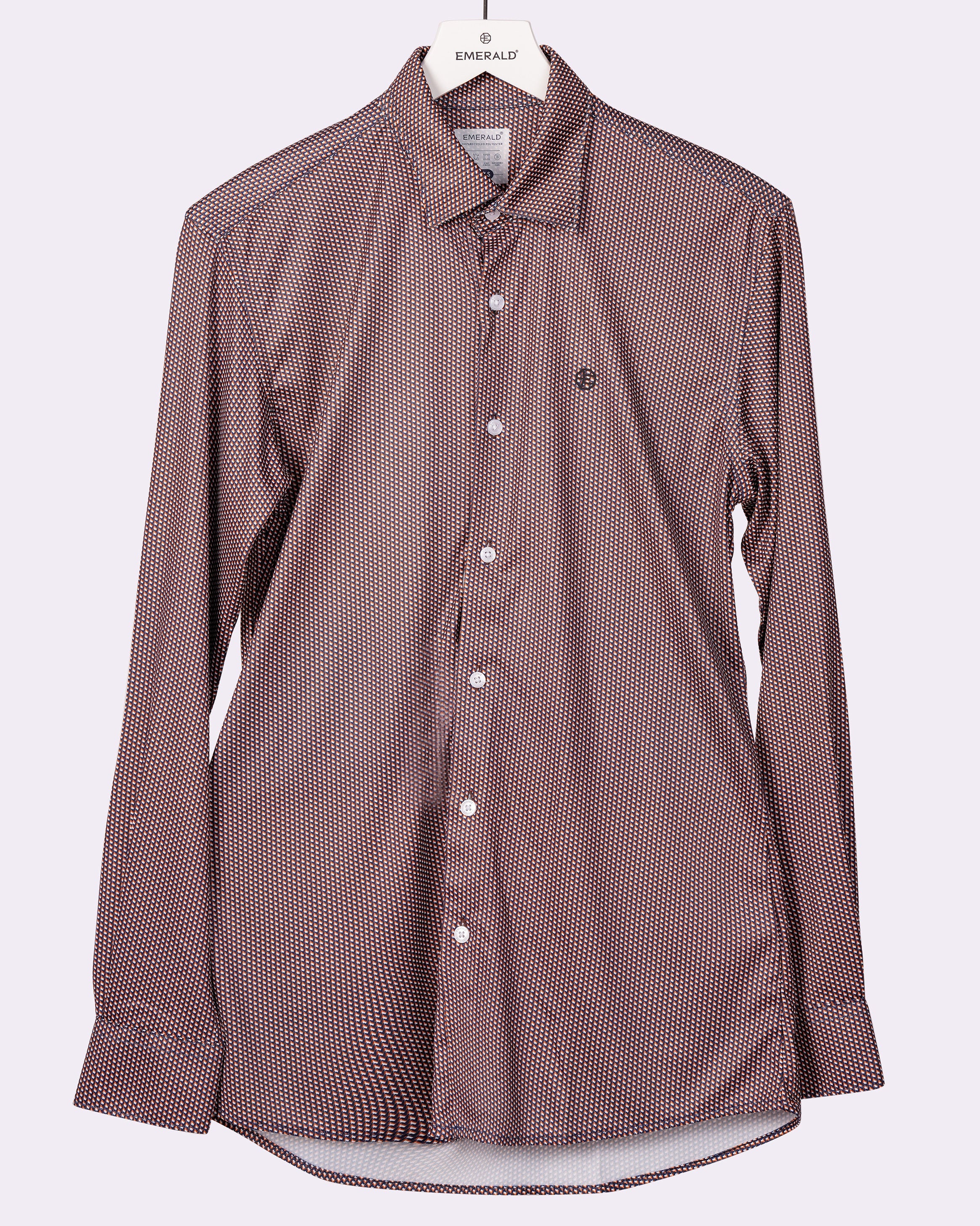 Emerald Evening Printed Slim Fit - Orange Melon