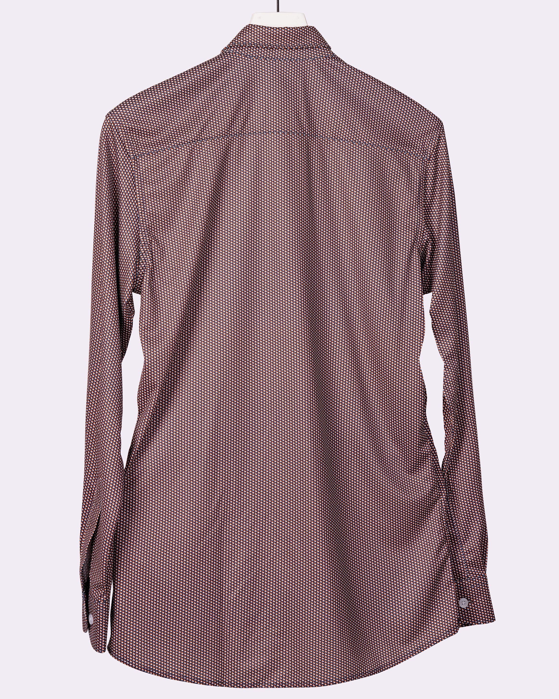 Emerald Evening Printed Slim Fit - Orange Melon