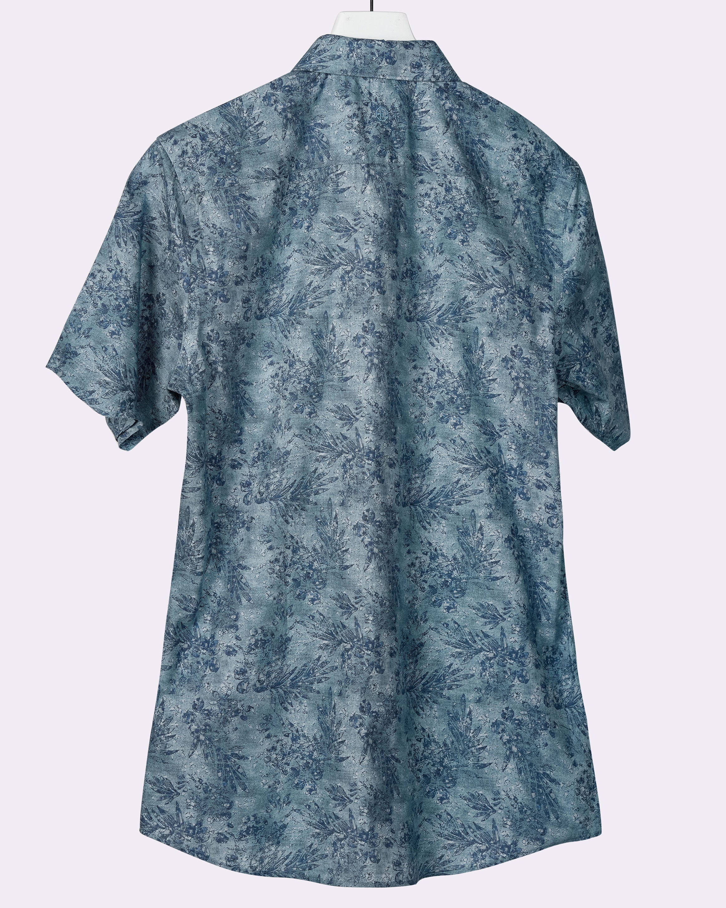Emerald Casual Printed Slim Fit - Lavender Blue