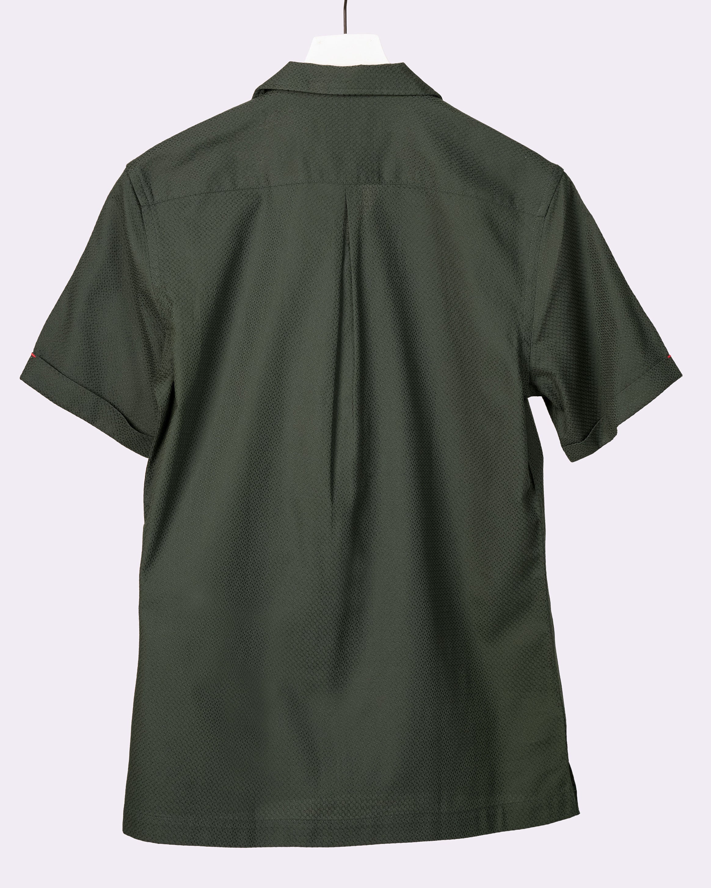 Emerald Casual Jacquard Oversized - Dark Green