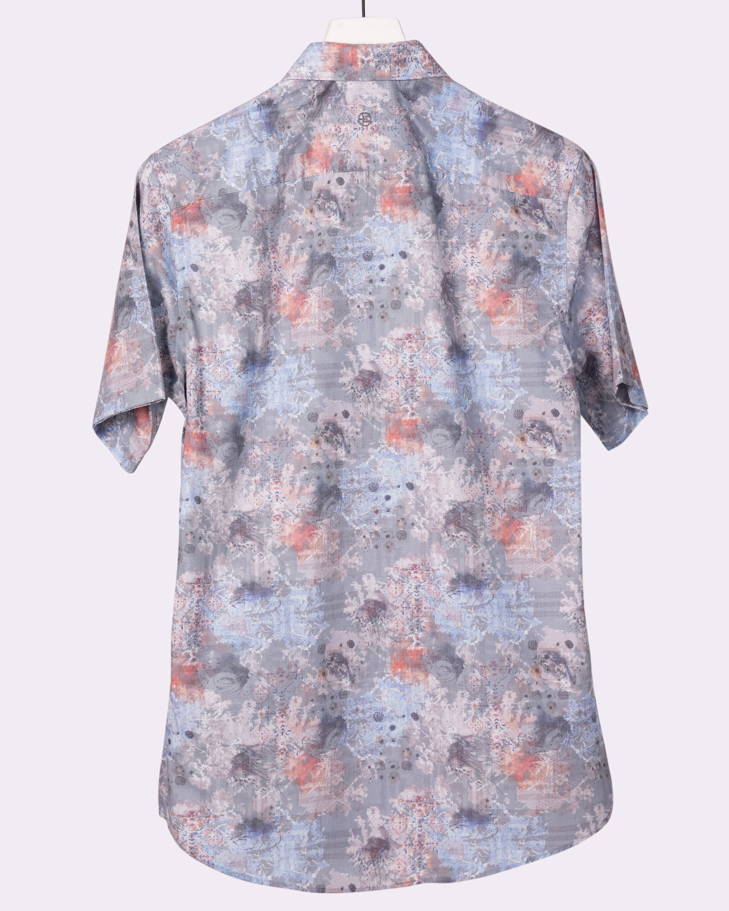 Emerald Casual Printed Slim Fit - Charcoal