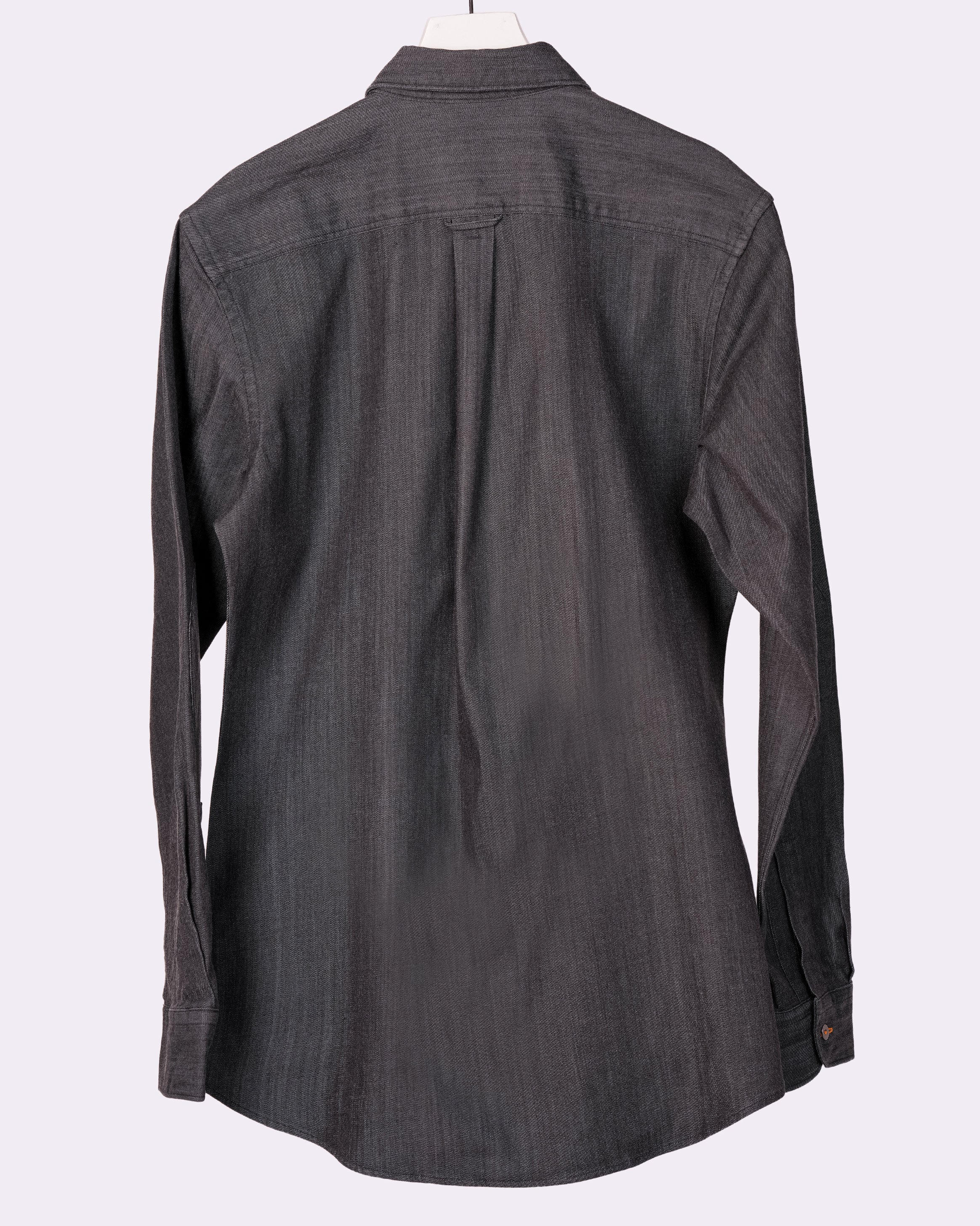 Emerald Active Button Down Slim Fit Denim Shirt - Indigo