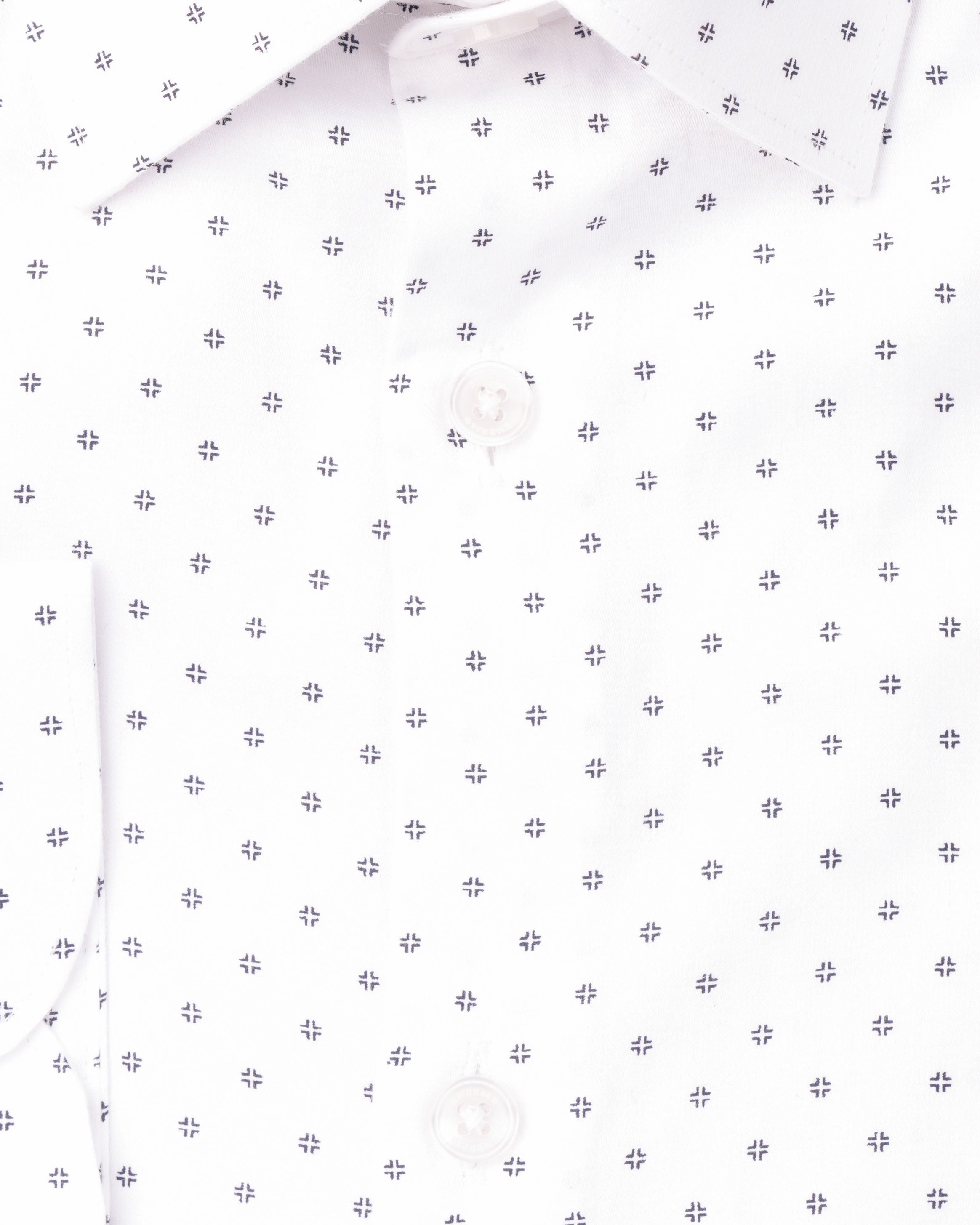 Emerald Formal Printed Slim Fit - Bone White