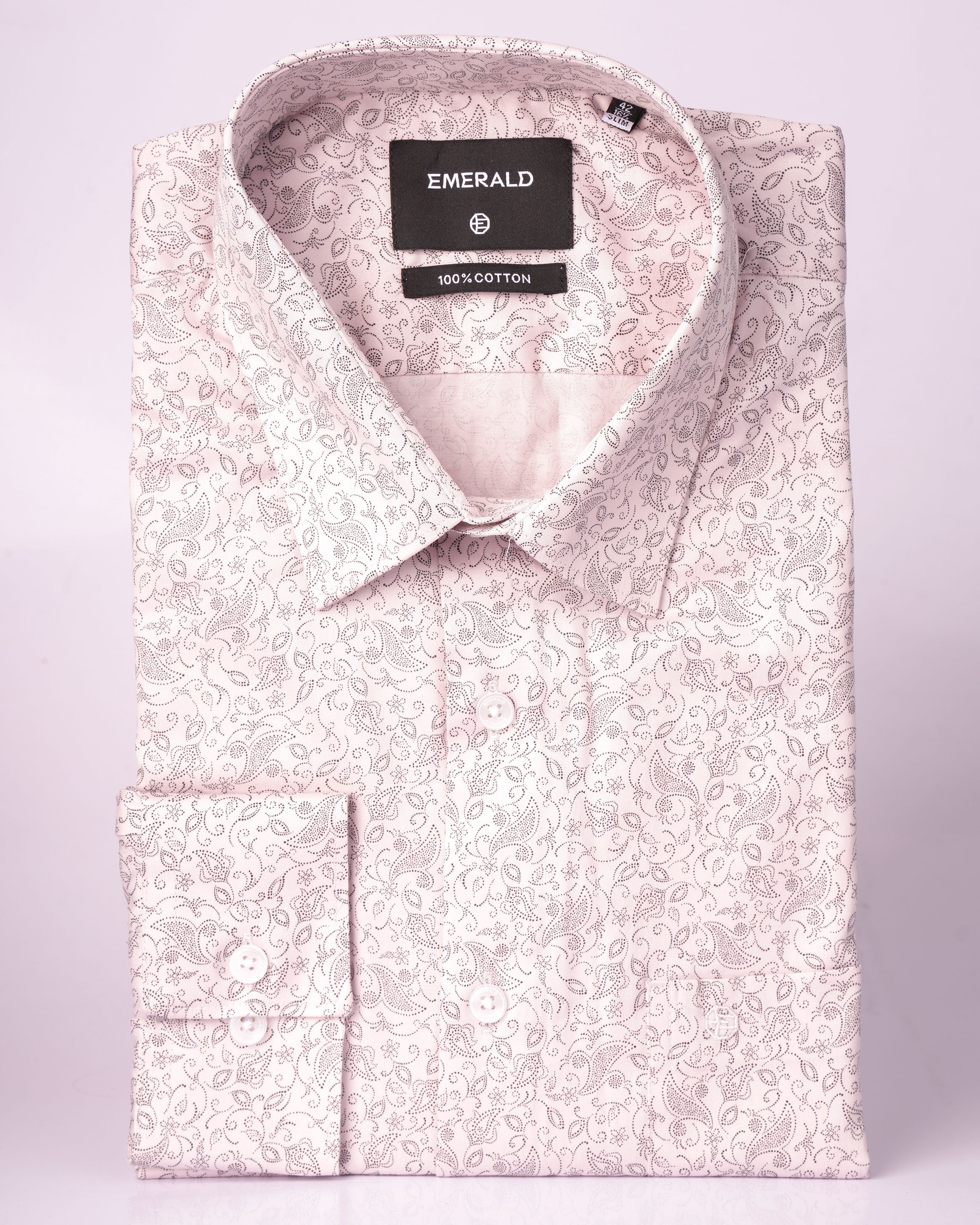 Emerald Formal Printed Slim Fit - Pine