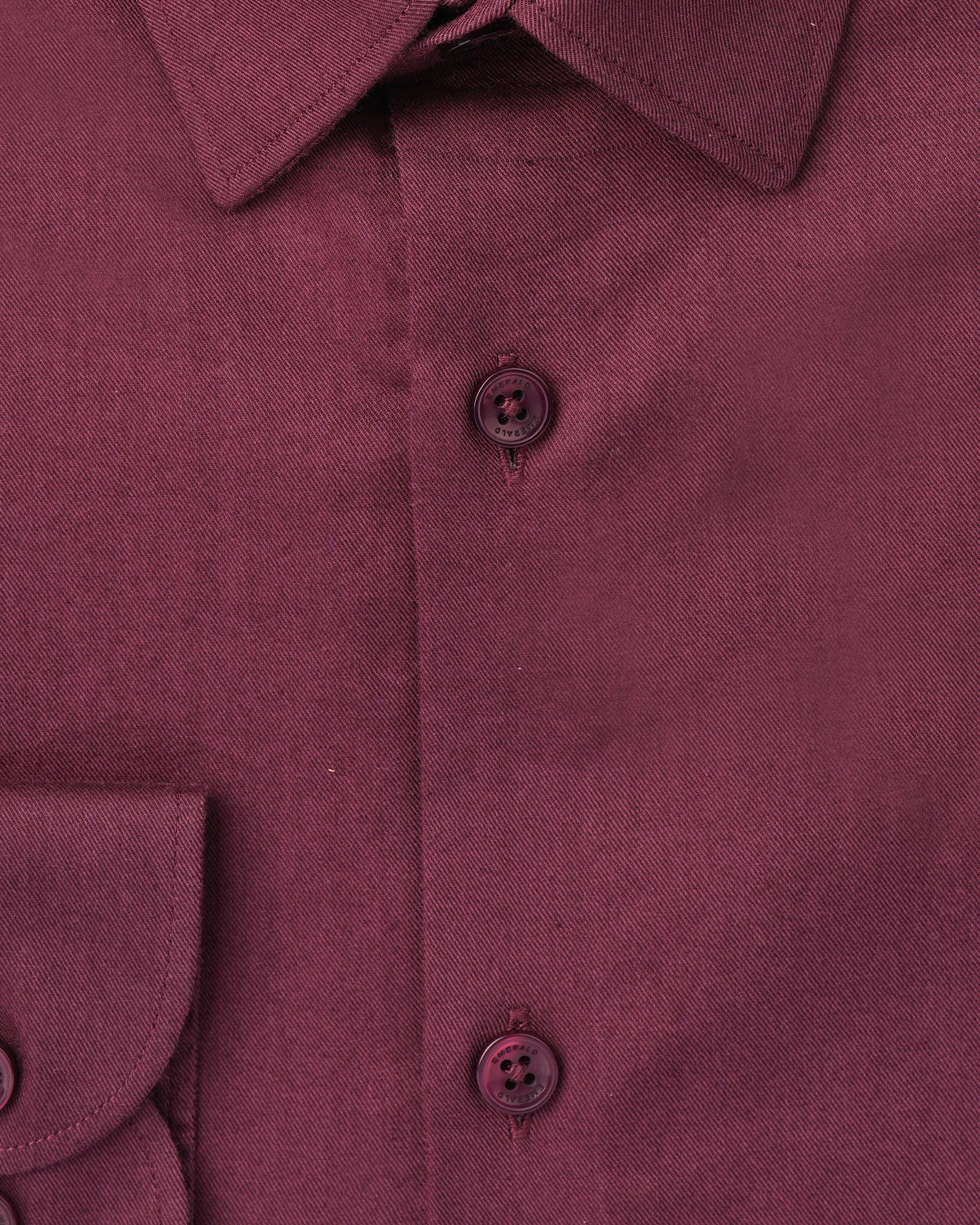 Emerald Evening Plain Slim Fit - Maroon