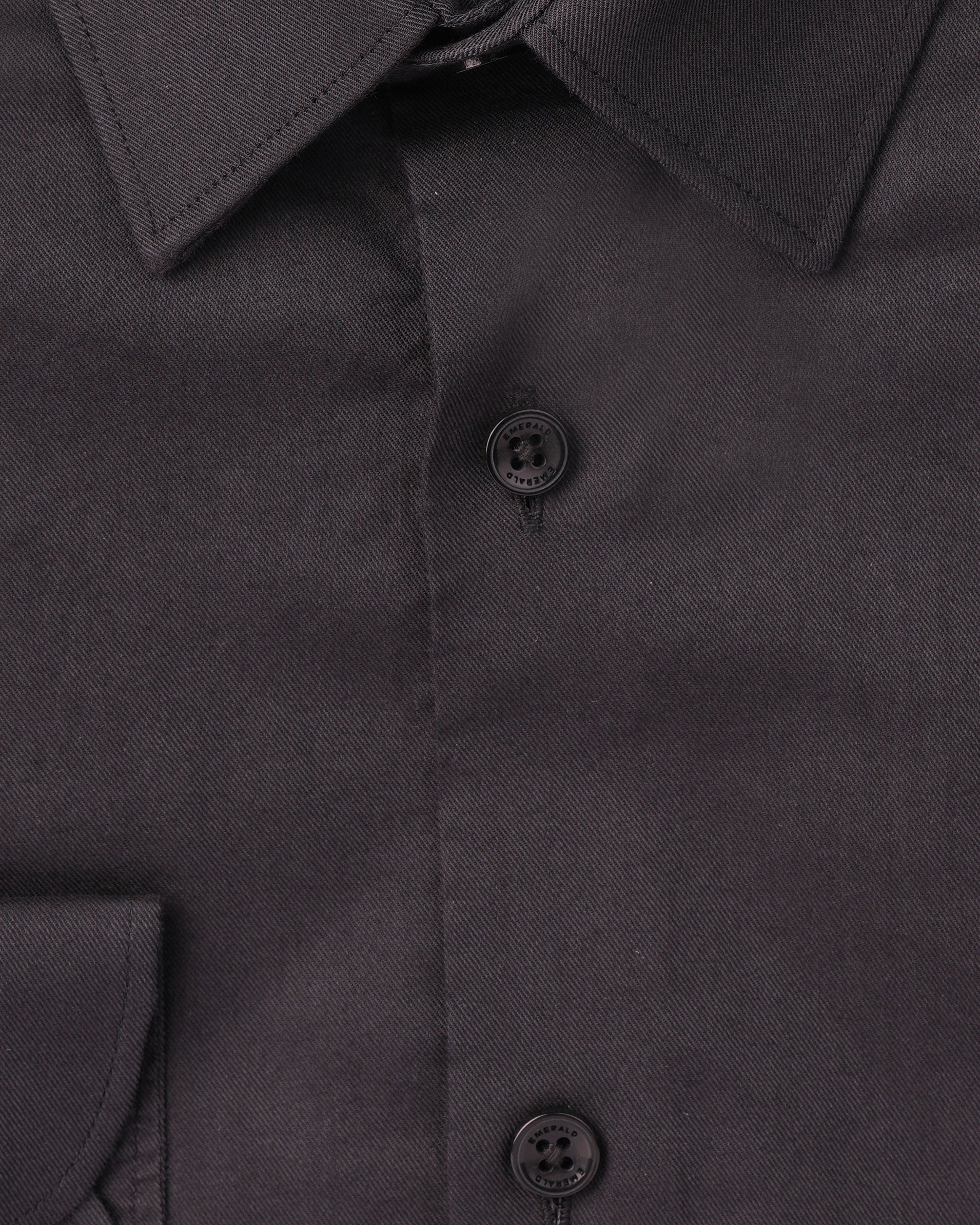 Emerald Evening Plain Slim Fit - Black