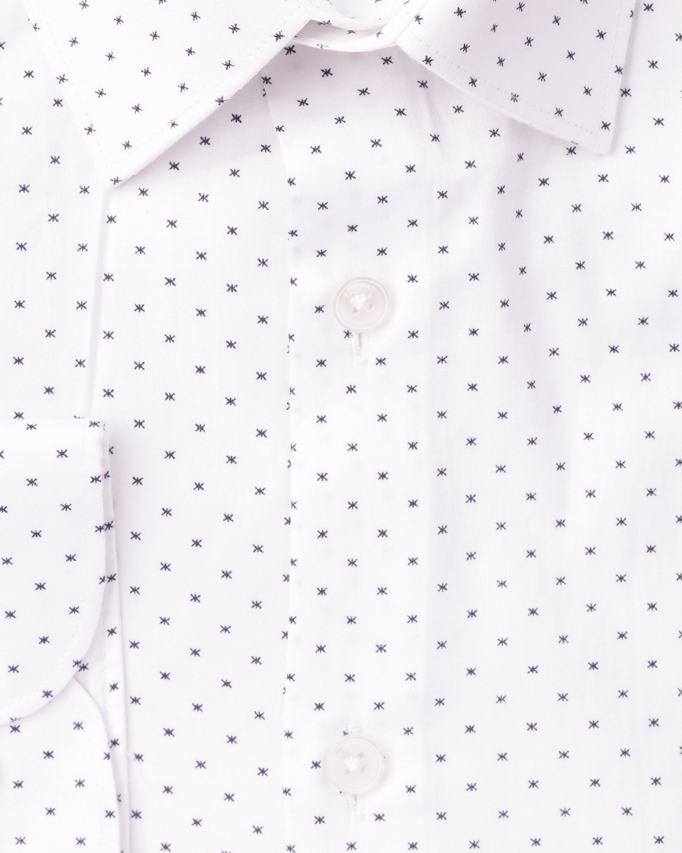 Emerald Formal Printed Slim Fit - White Asparagus