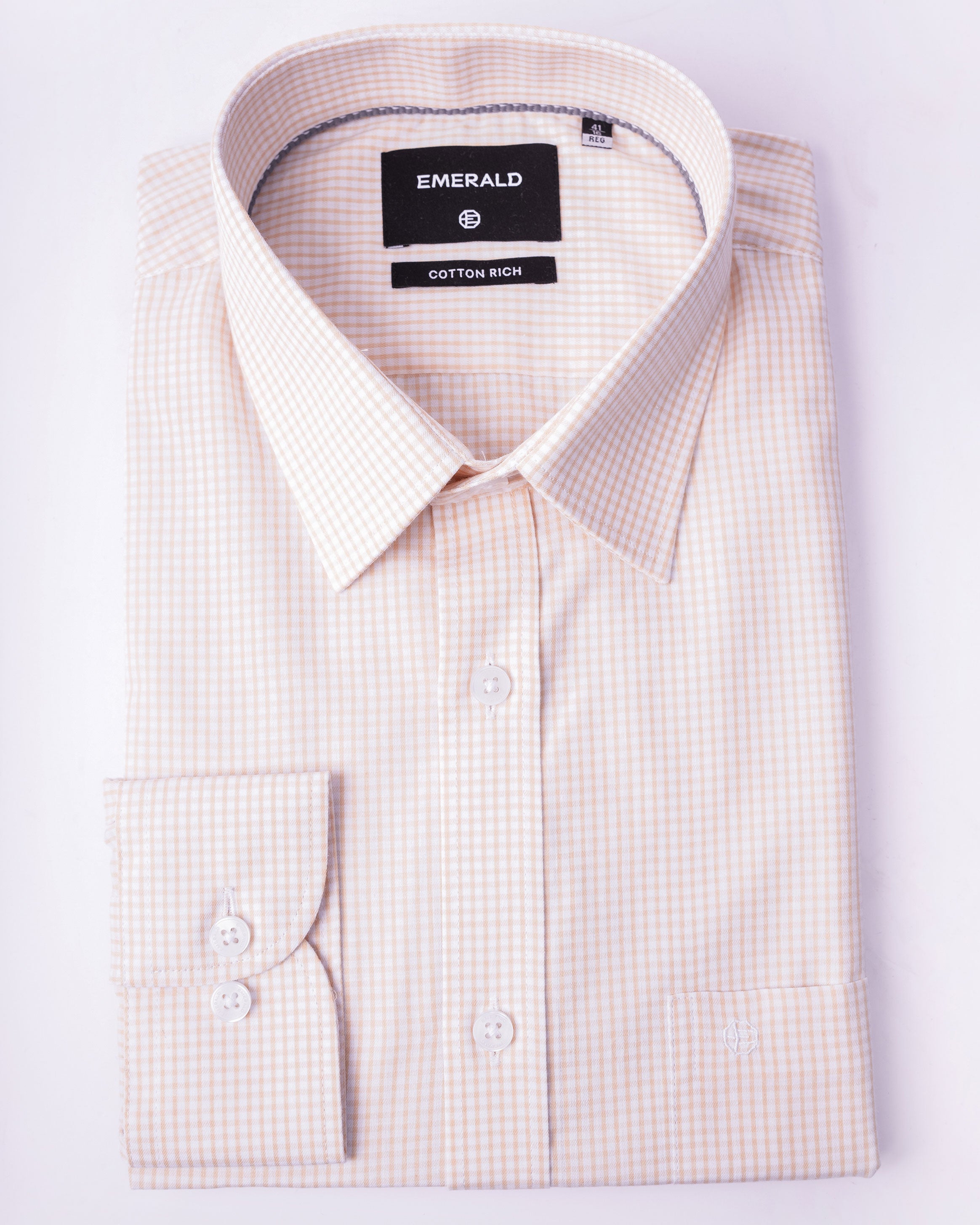 CORPORATE REGULAR FS - CROSS BOARD CHECK YELLOW - RATTAN