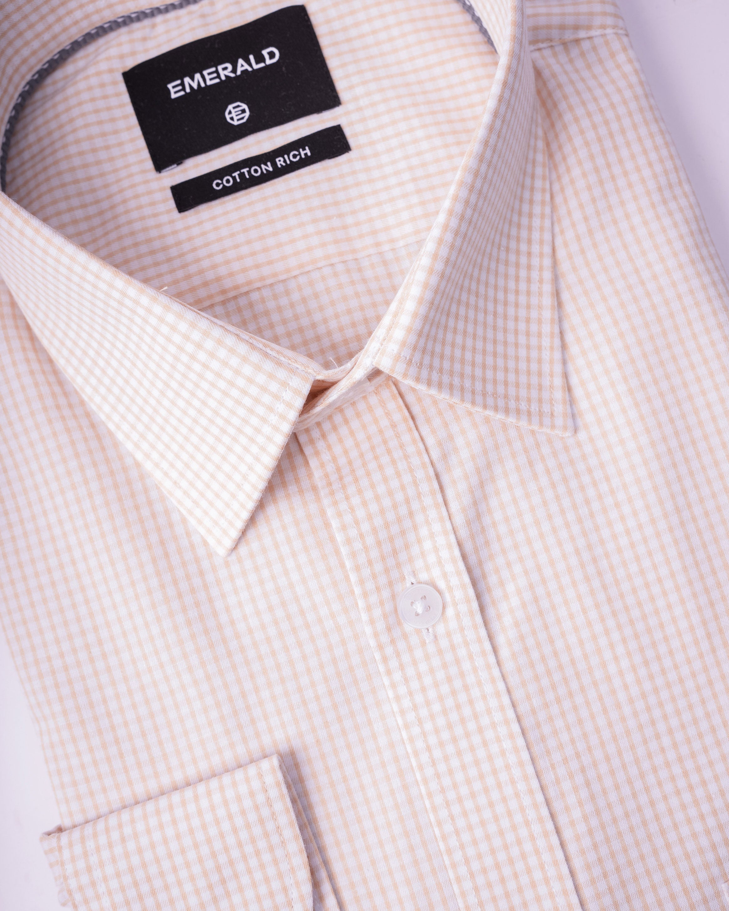 CORPORATE REGULAR FS - CROSS BOARD CHECK YELLOW - RATTAN