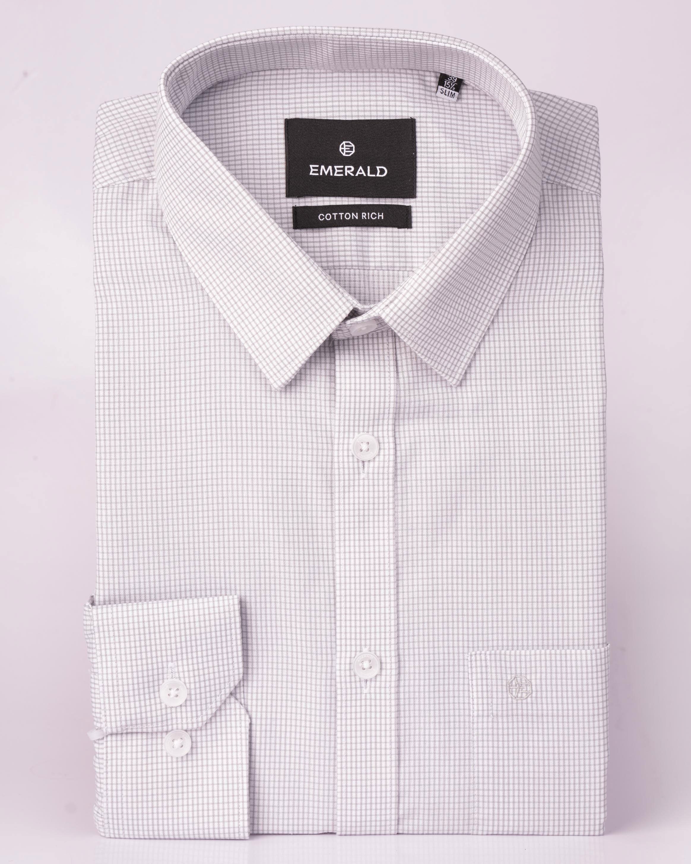 Emerald Formal Checks Slim Fit - High Rice
